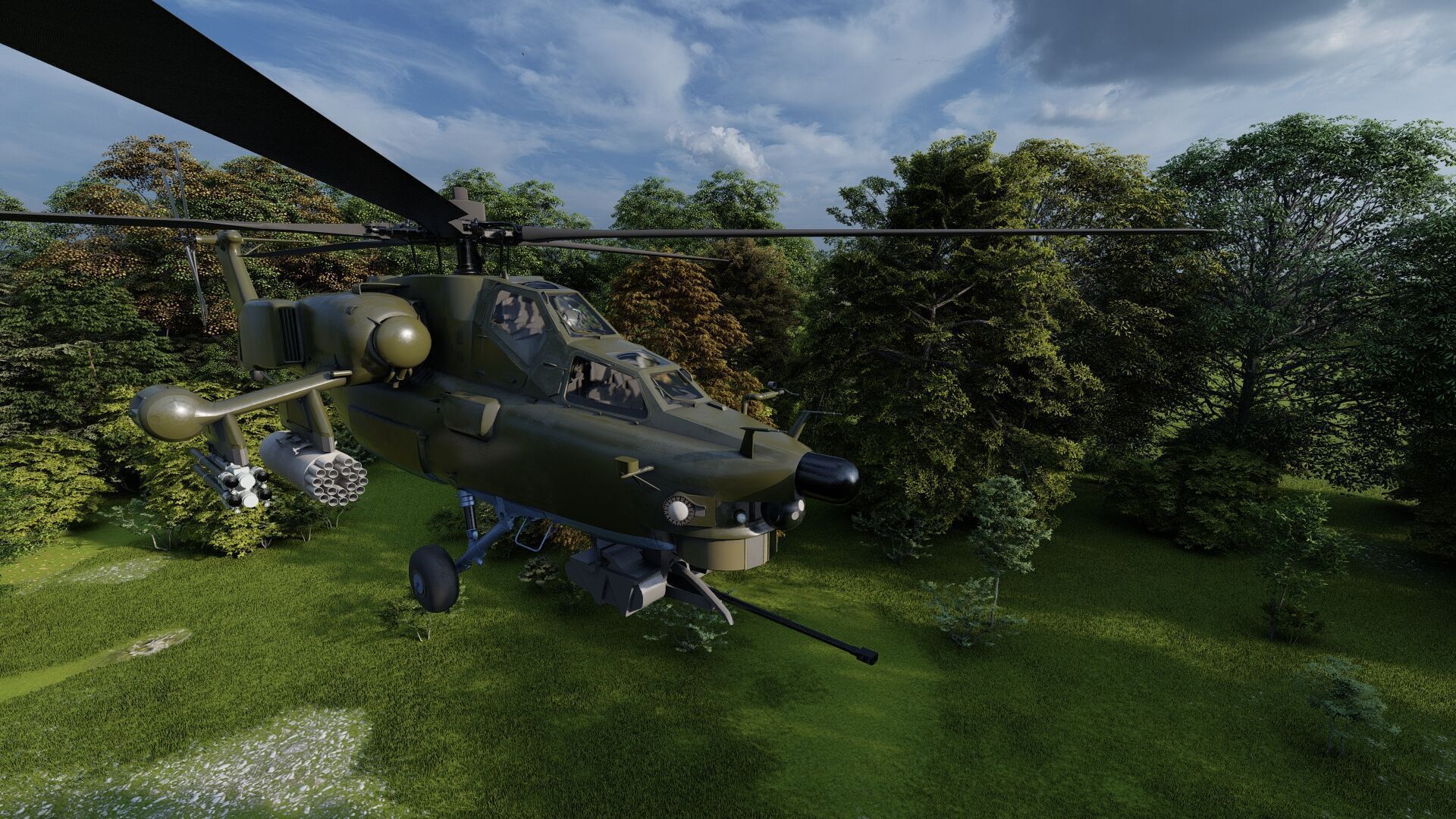 Attack Helicopter MI-28 Havoc 3D model_2