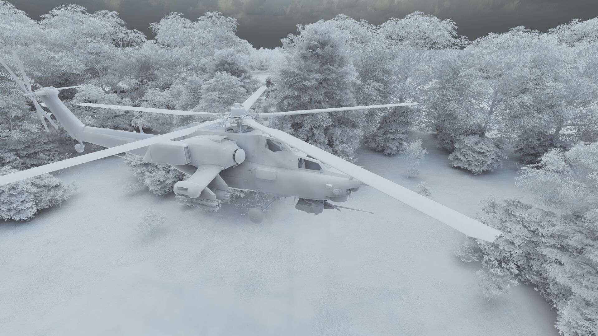 Attack Helicopter MI-28 Havoc 3D model_35