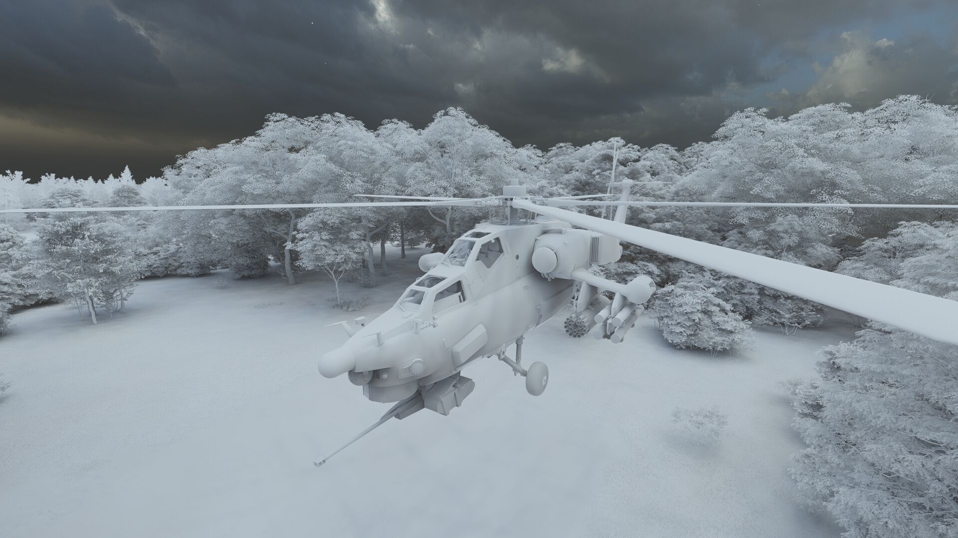 Attack Helicopter MI-28 Havoc 3D model_29