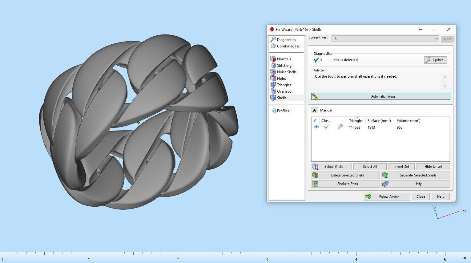 Cuban Ring Chain ring 3D print model_7