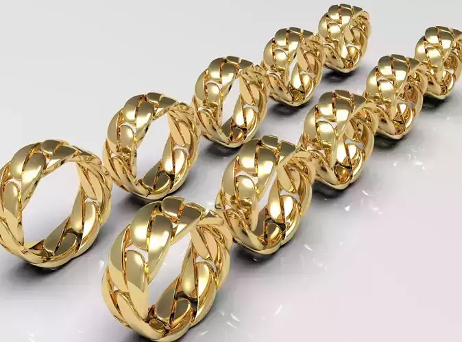 Cuban Ring Chain ring