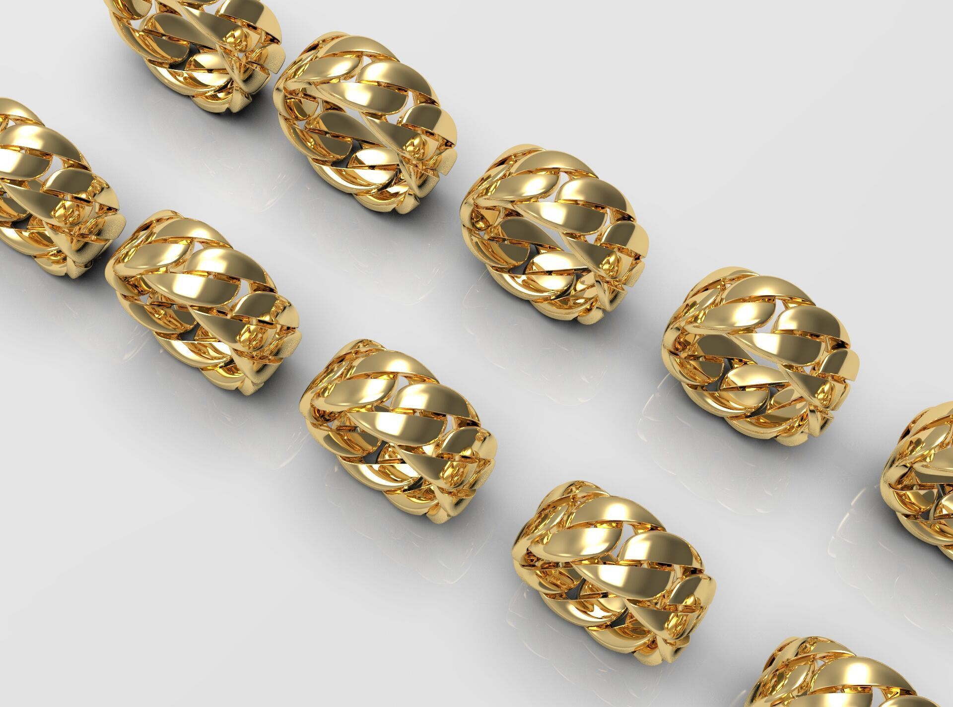 Cuban Ring Chain ring 3D print model_2