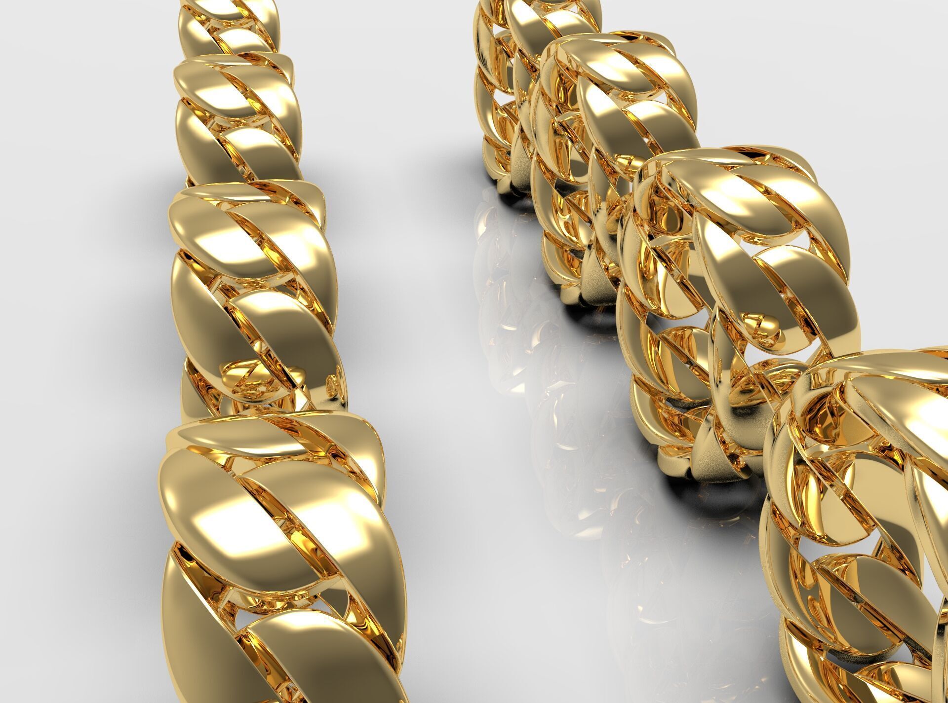 Cuban Ring Chain ring 3D print model_3