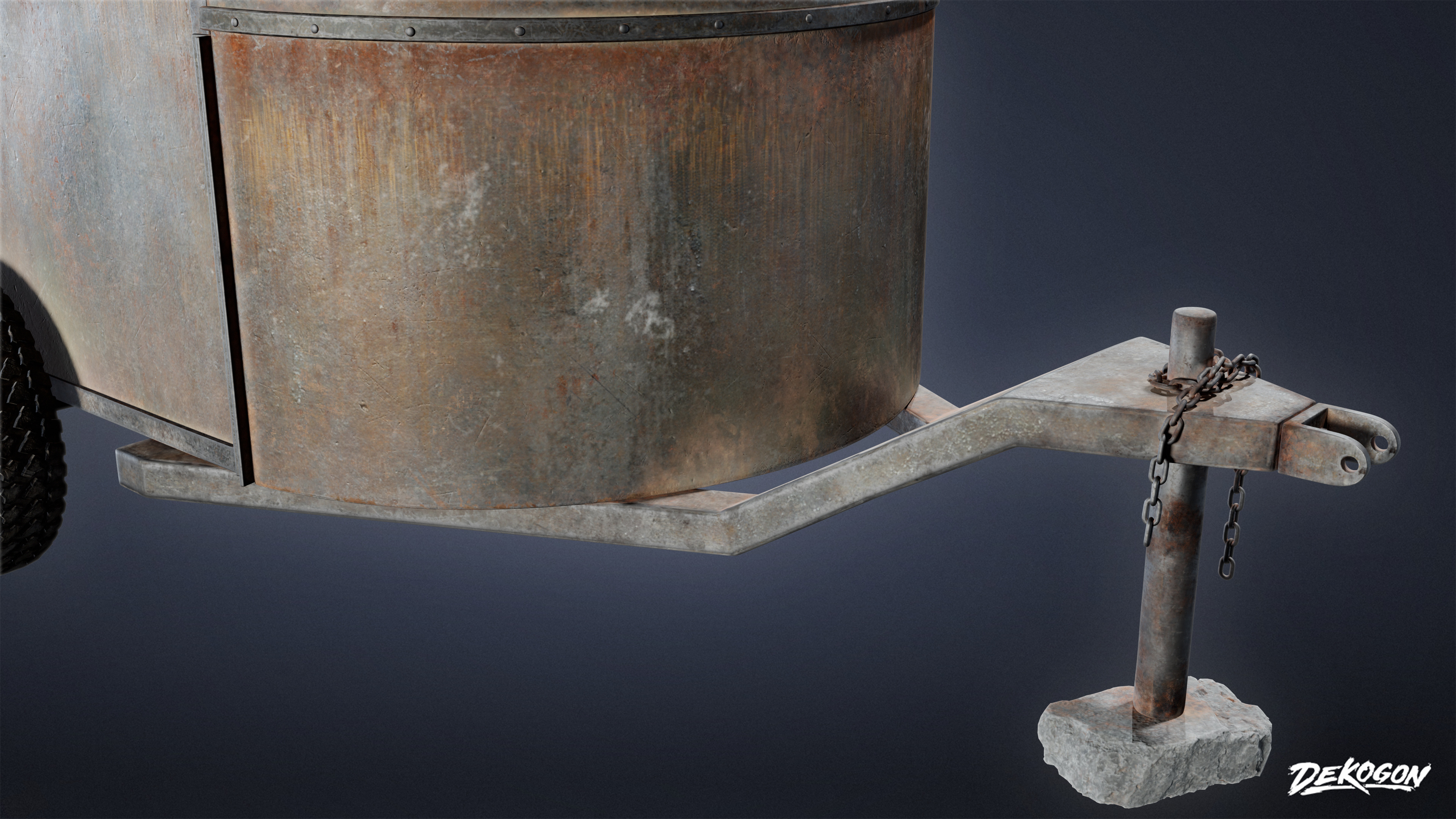 VEHICLES - Old Horse Trailer 01 - LOW POLY AND NANITE Low-poly 3D model_6