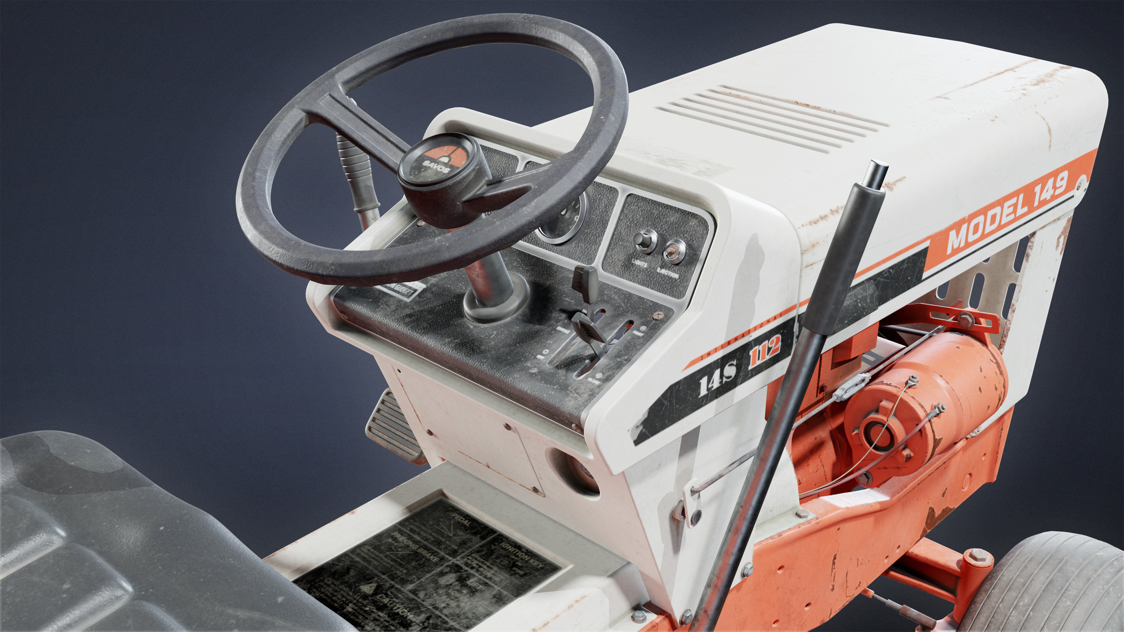 VEHICLES - Riding Lawnmower 01 - LOW POLY AND NANITE Low-poly 3D model_6