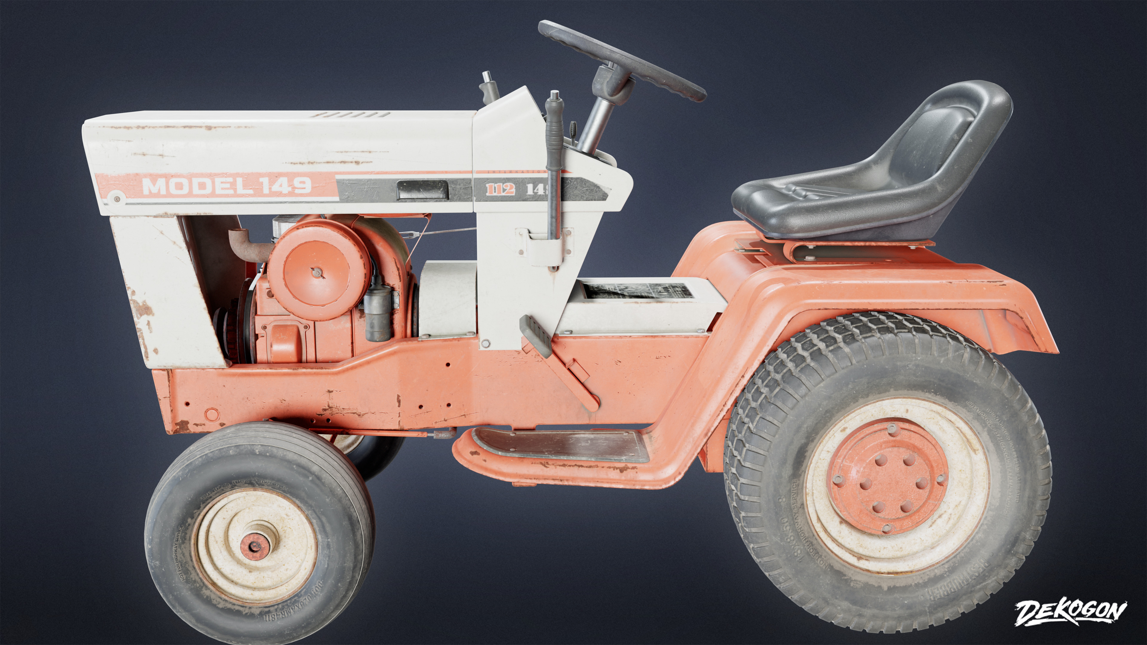 VEHICLES - Riding Lawnmower 01 - LOW POLY AND NANITE Low-poly 3D model_2