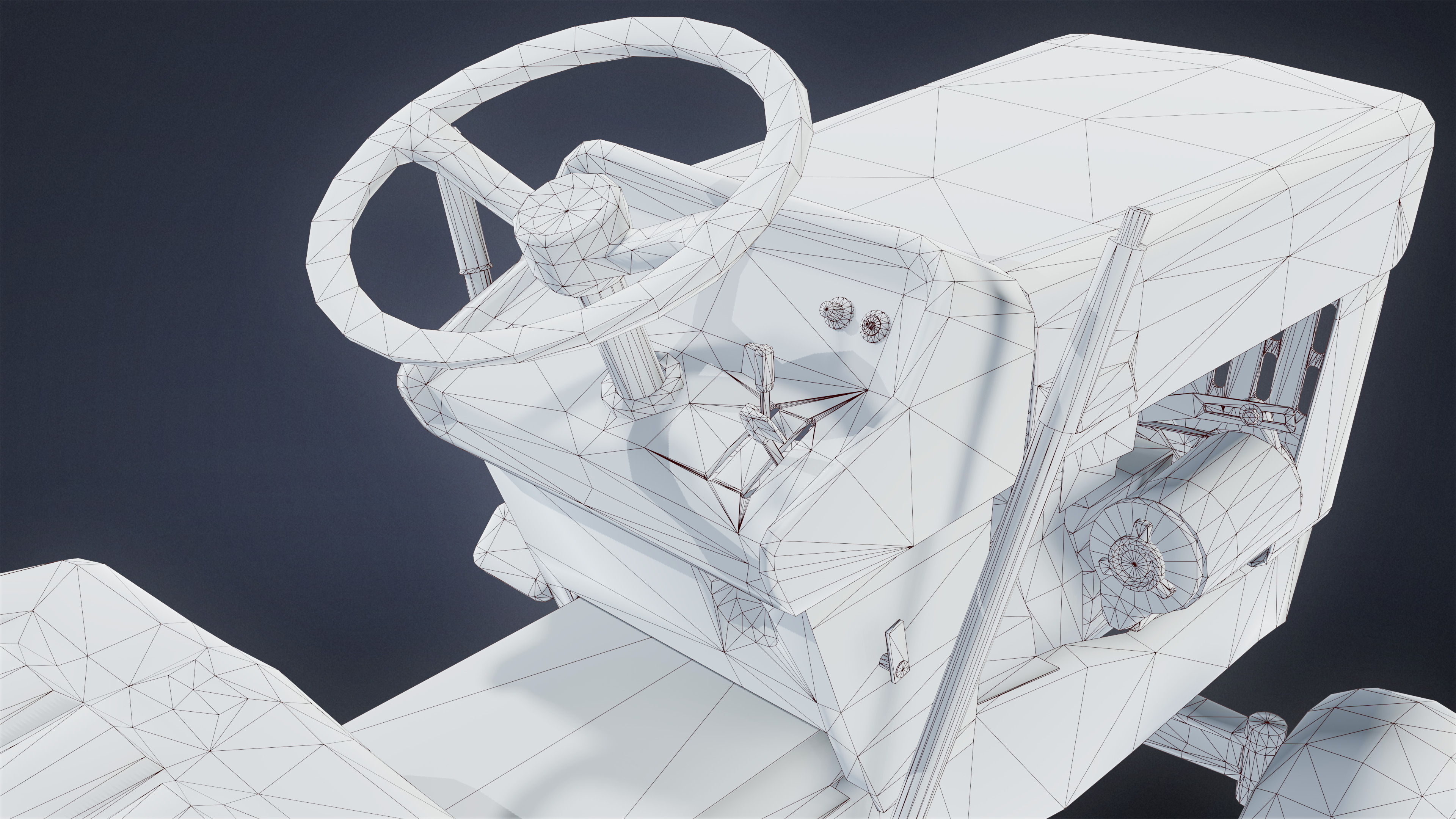 VEHICLES - Riding Lawnmower 01 - LOW POLY AND NANITE Low-poly 3D model_7