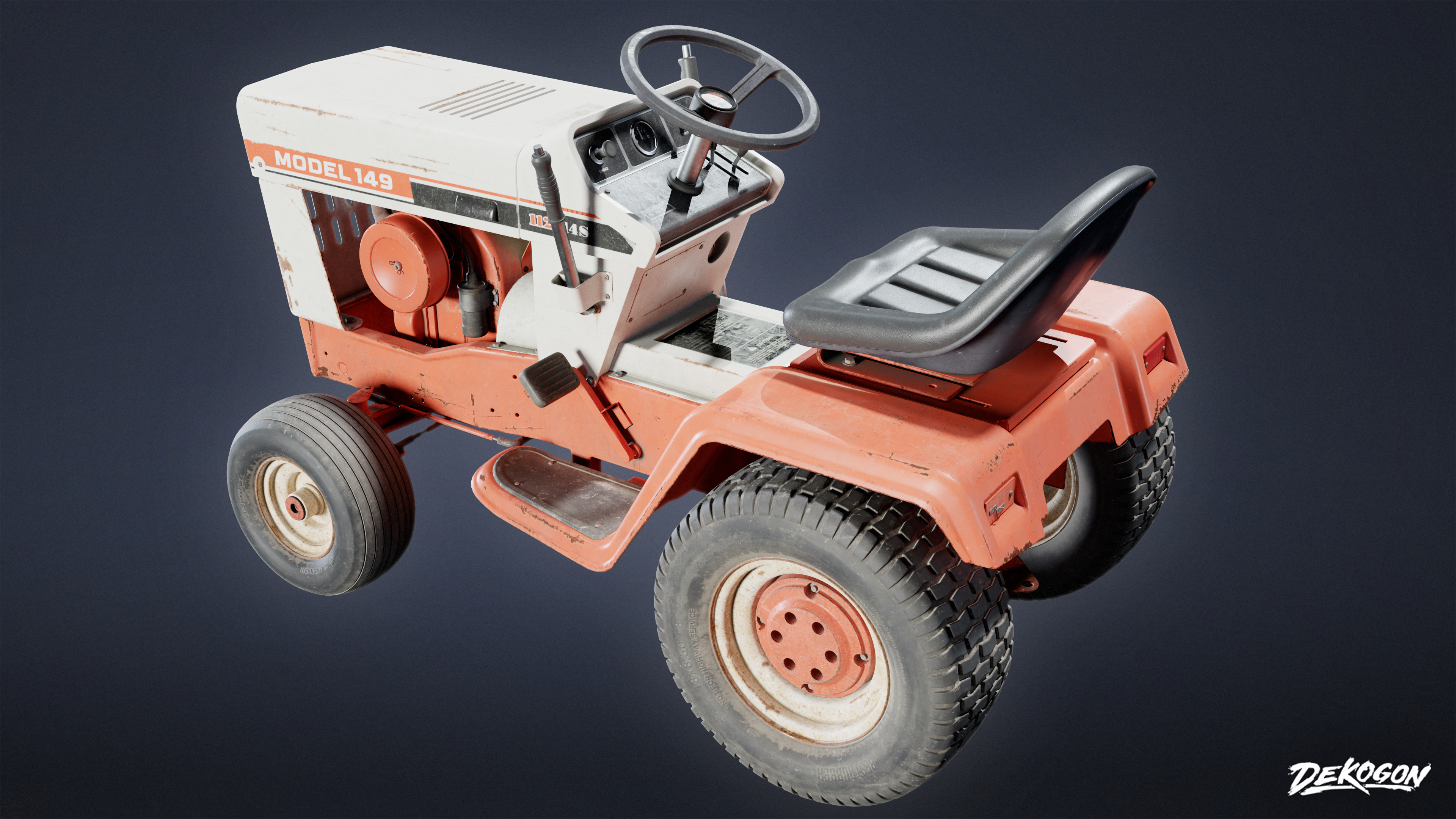 VEHICLES - Riding Lawnmower 01 - LOW POLY AND NANITE Low-poly 3D model_3