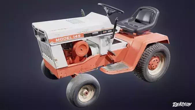 VEHICLES - Riding Lawnmower 01 - LOW POLY AND NANITE Low-poly 3D model