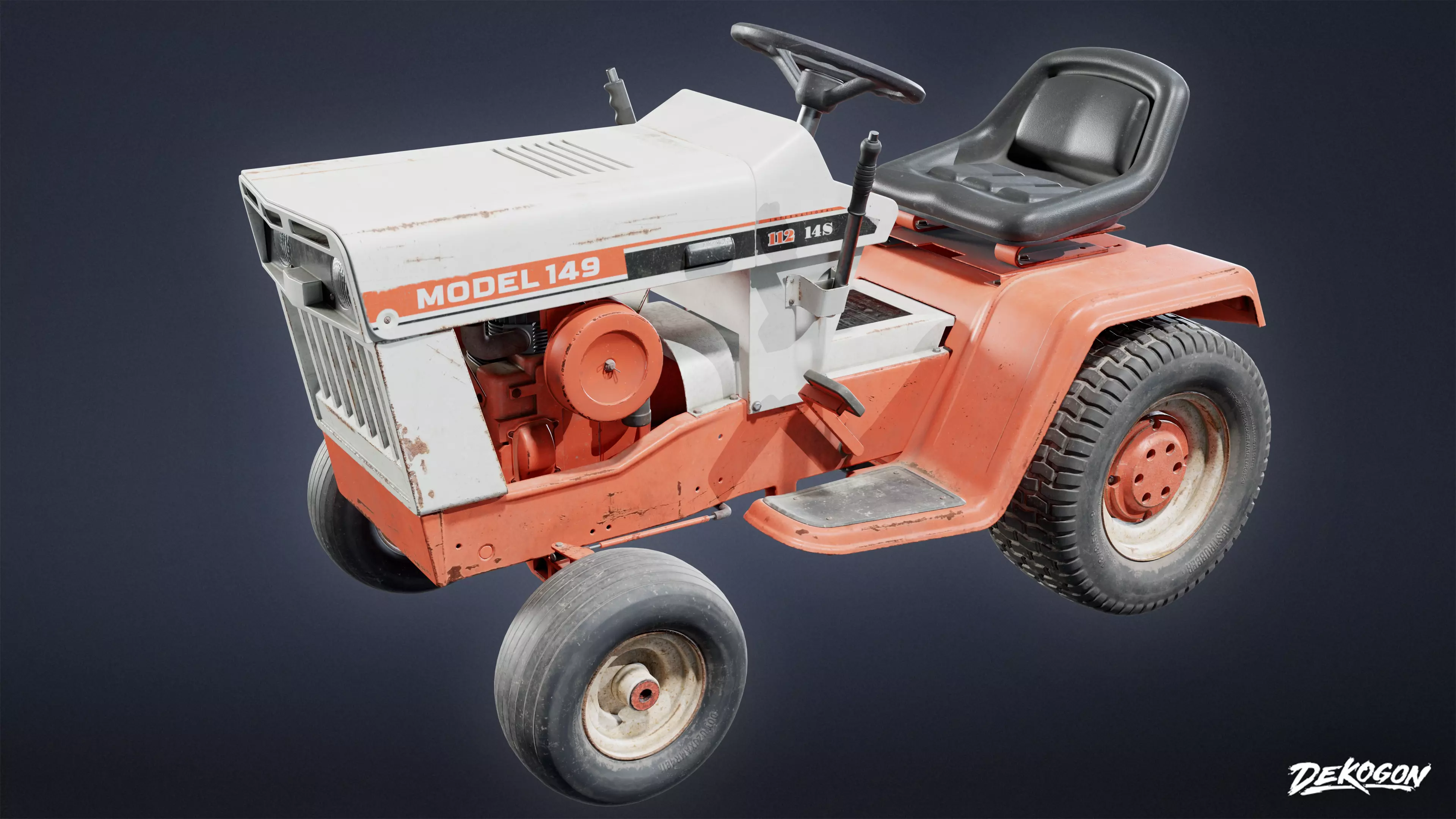 VEHICLES - Riding Lawnmower 01 - LOW POLY AND NANITE Low-poly 3D model_0