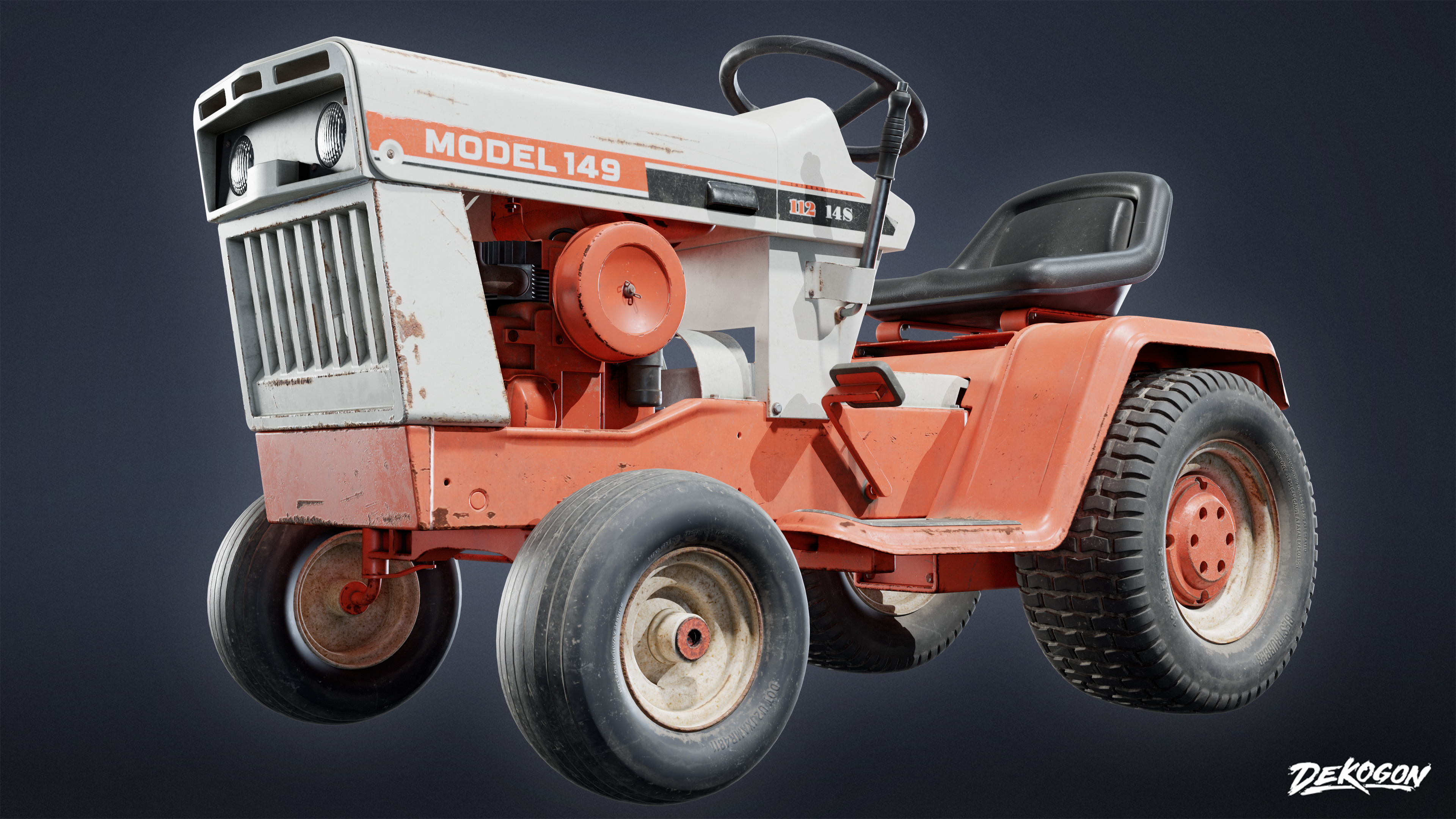 VEHICLES - Riding Lawnmower 01 - LOW POLY AND NANITE Low-poly 3D model_1