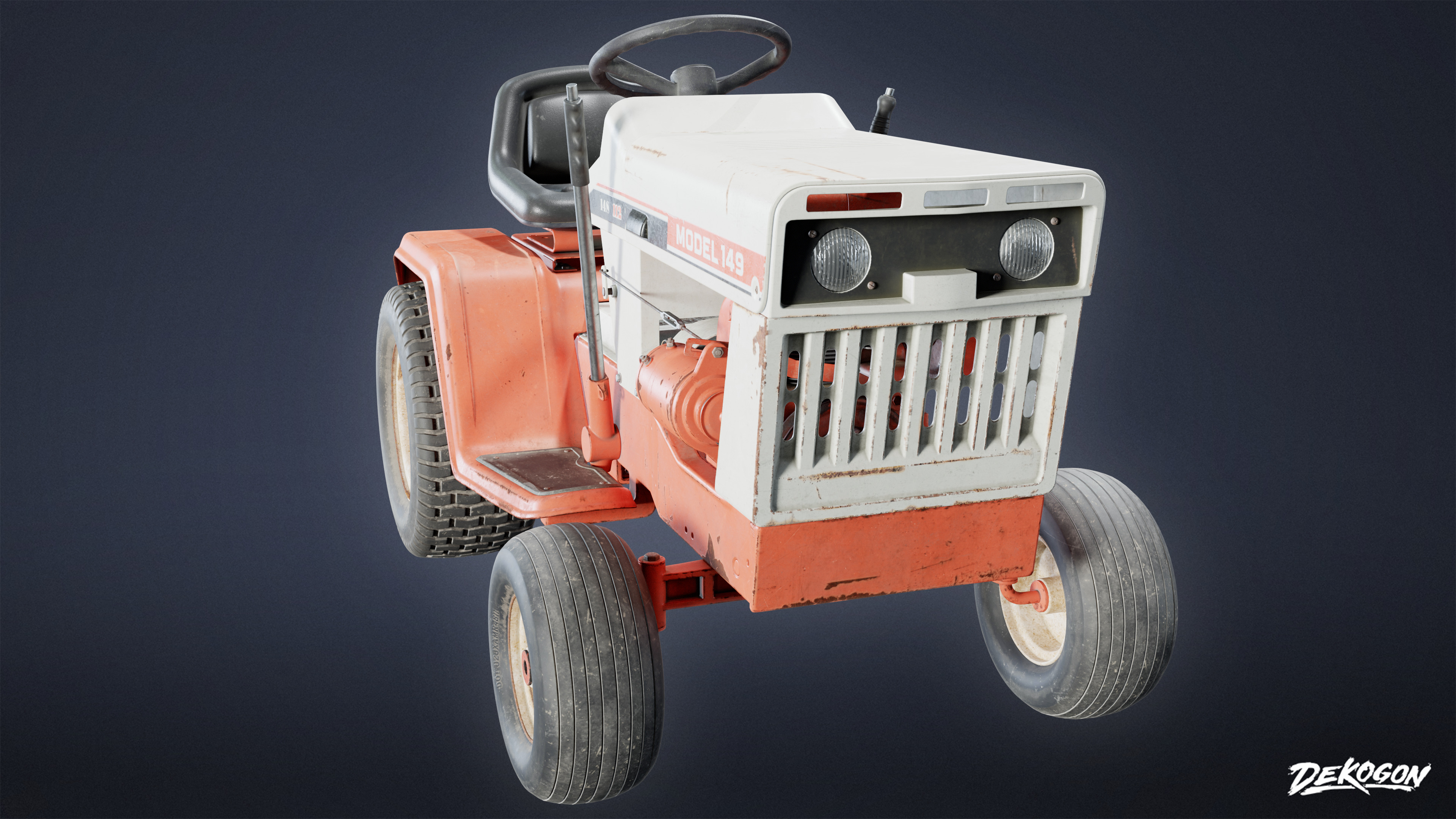 VEHICLES - Riding Lawnmower 01 - LOW POLY AND NANITE Low-poly 3D model_5