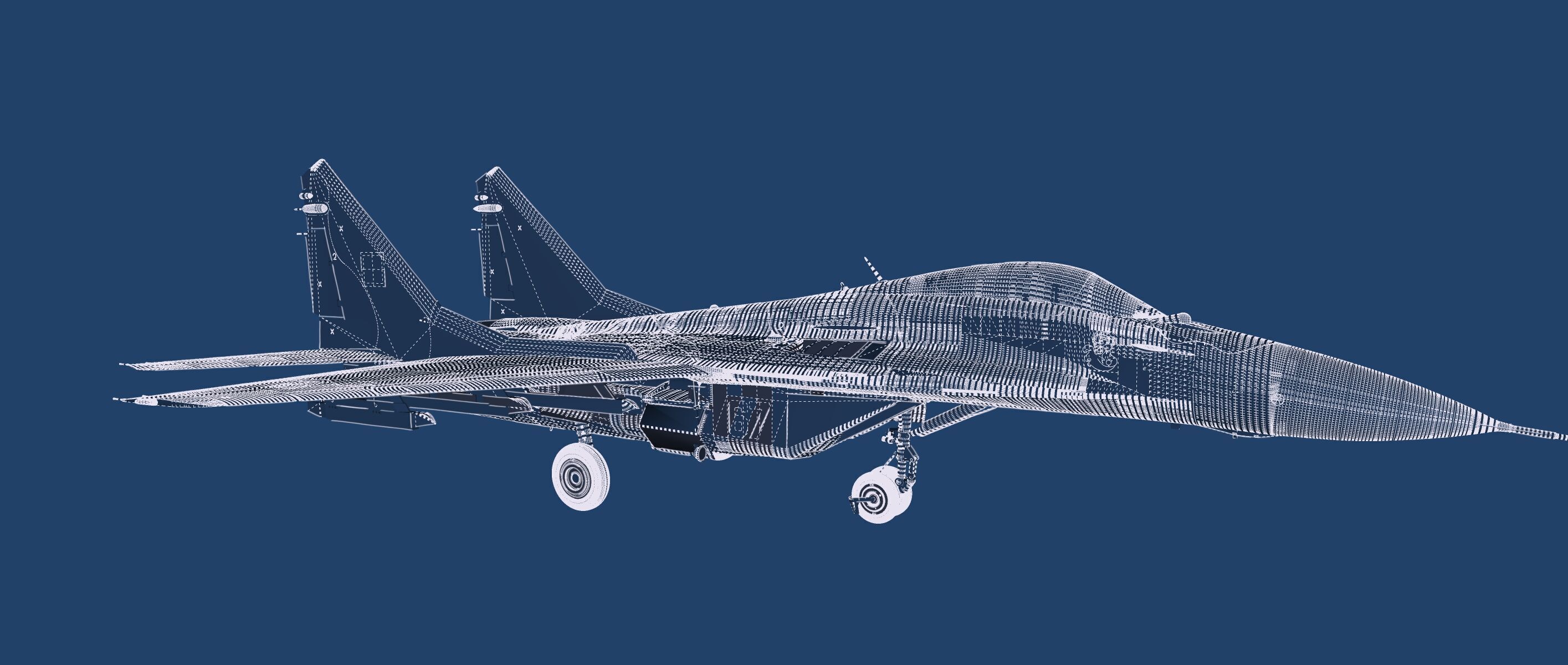 Mig 29 jet fighter 3D model_26