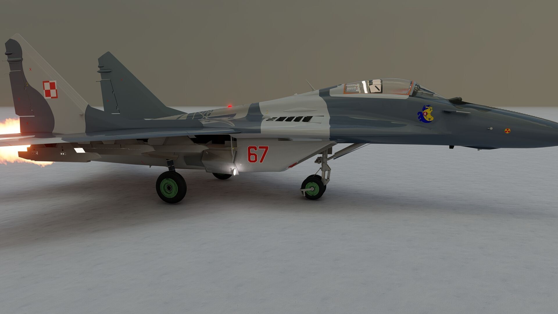 Mig 29 jet fighter 3D model_16