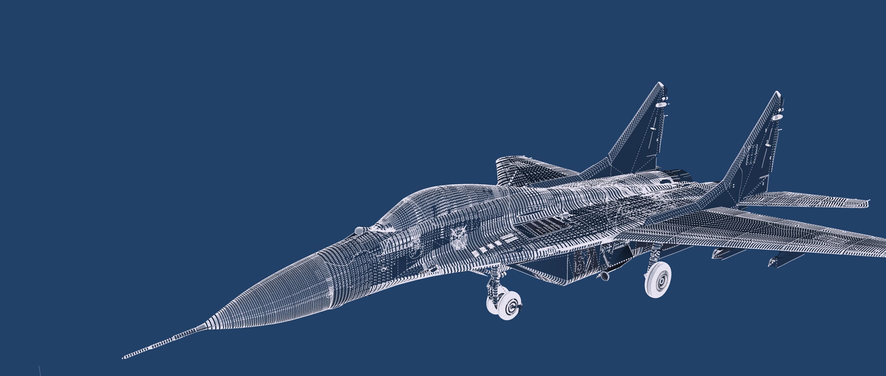 Mig 29 jet fighter 3D model_27