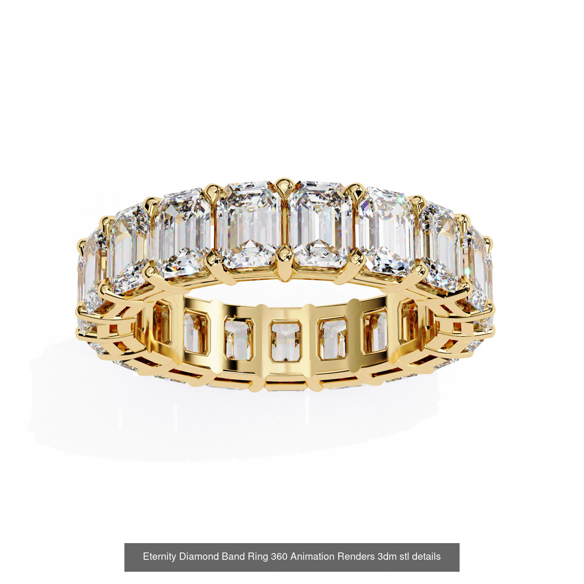 24 Eternity Diamond Band Ring 360 Animation Renders 3dm stl  3D Model Collection_24
