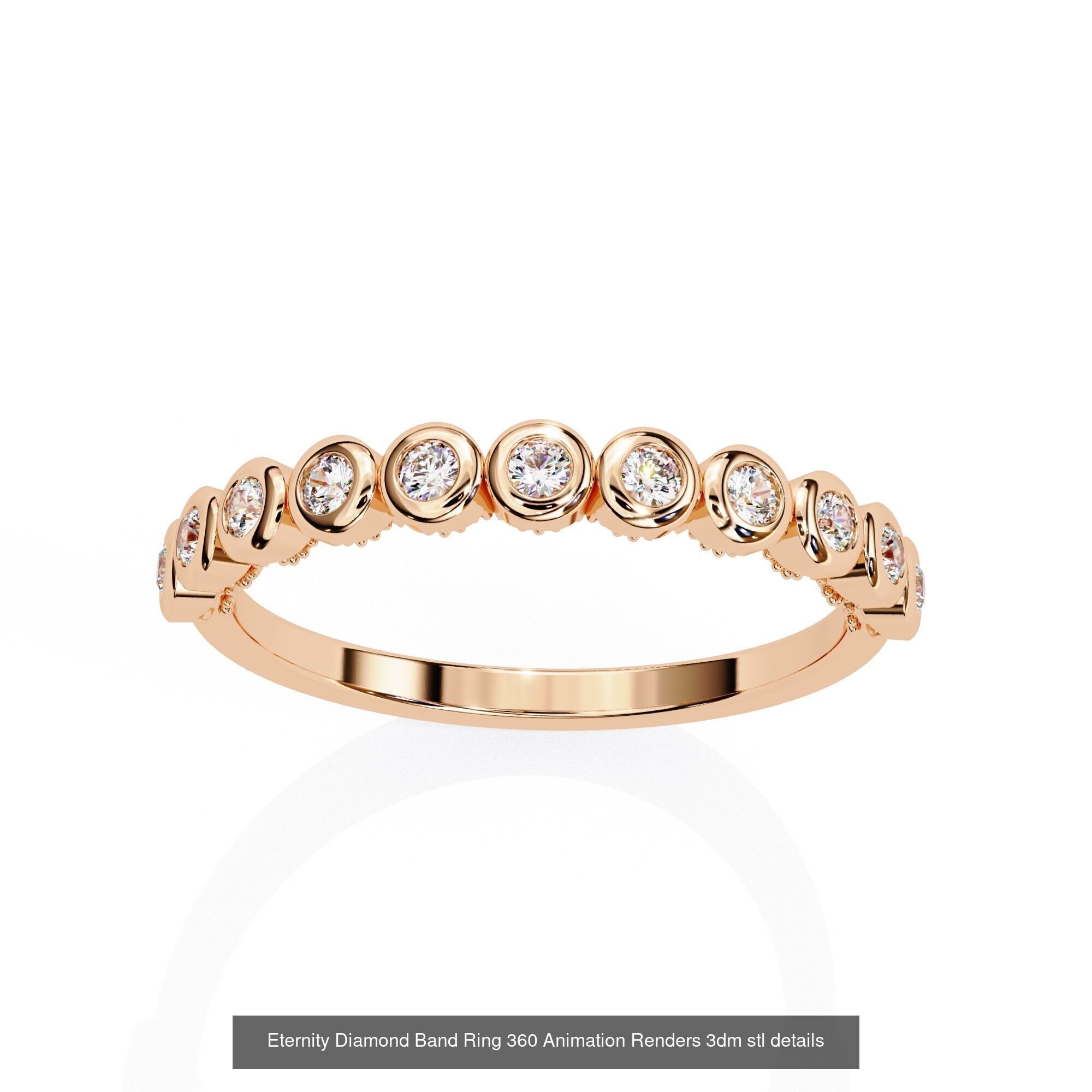 24 Eternity Diamond Band Ring 360 Animation Renders 3dm stl  3D Model Collection_15