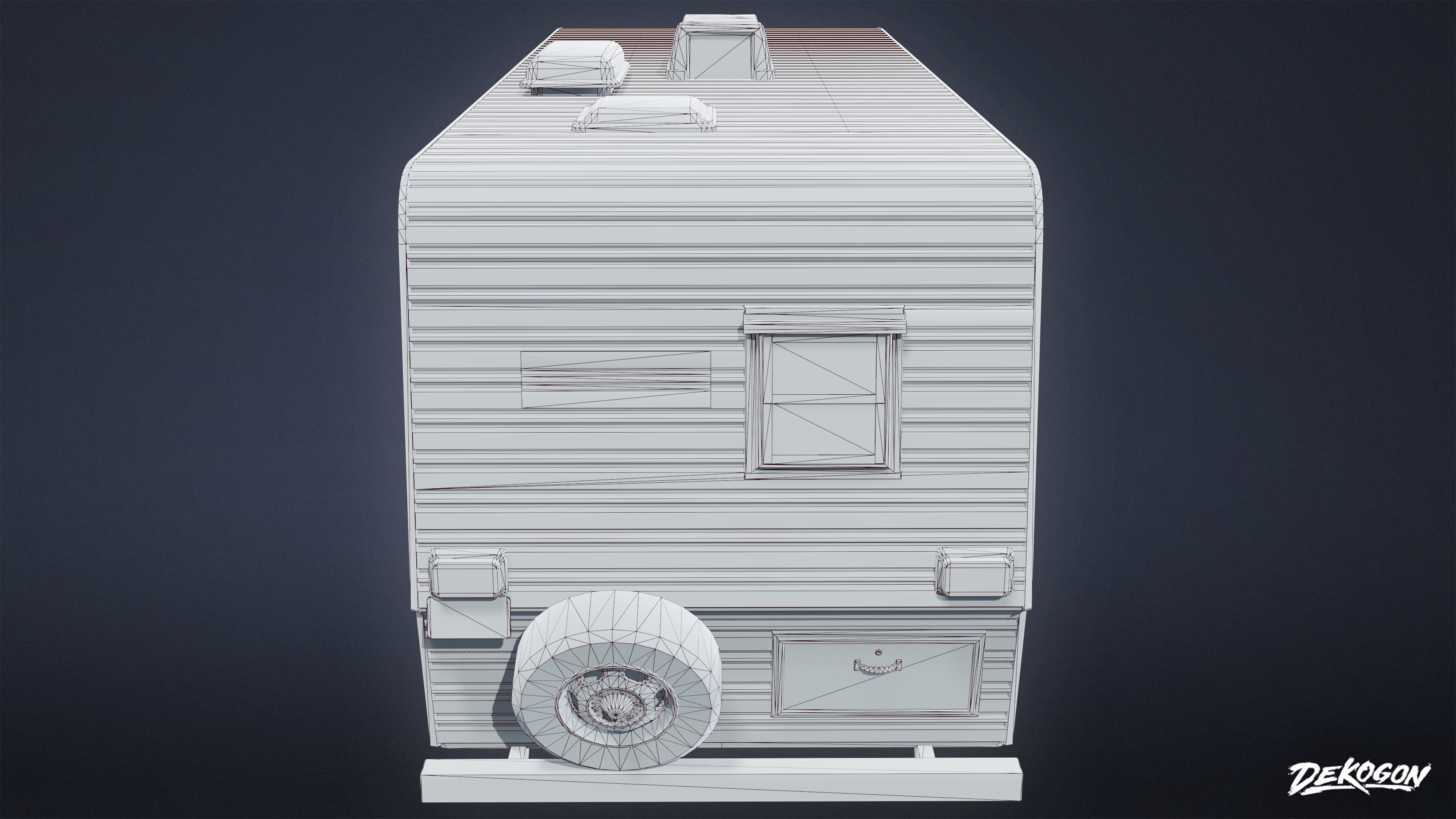 VEHICLES - RV Camper 01 - LOW POLY Low-poly 3D model_9