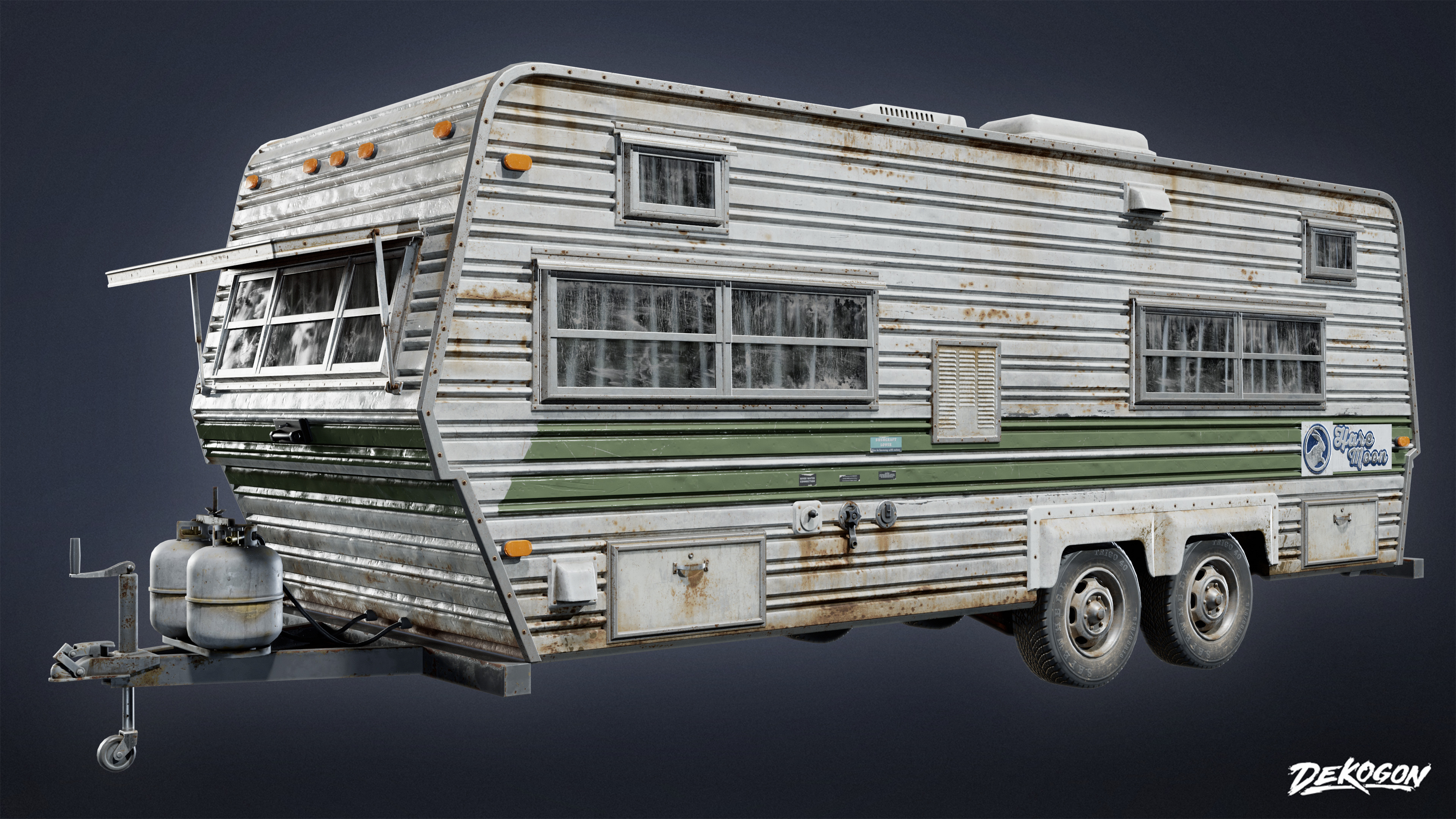VEHICLES - RV Camper 01 - LOW POLY Low-poly 3D model_3