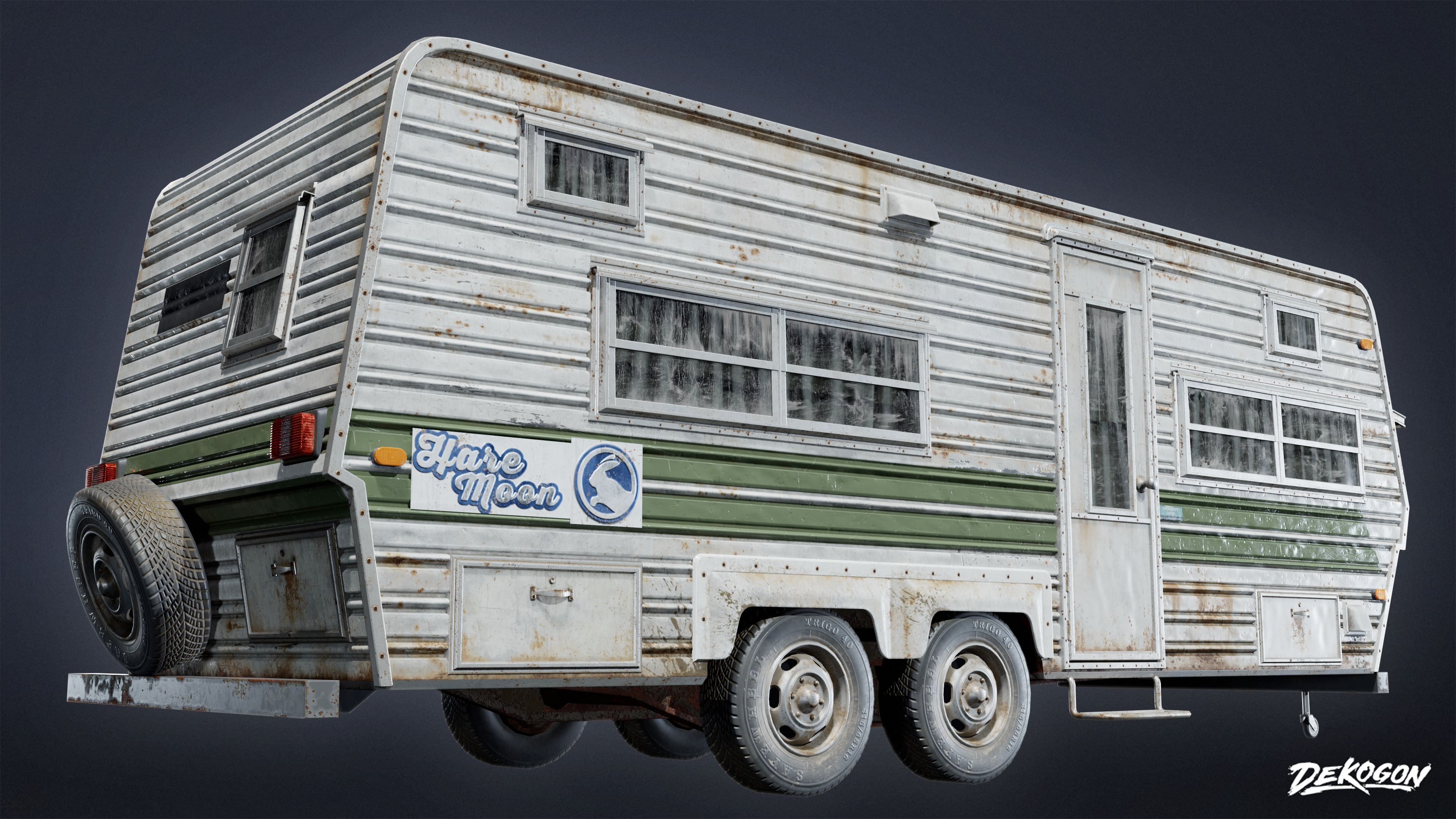 VEHICLES - RV Camper 01 - LOW POLY Low-poly 3D model_1