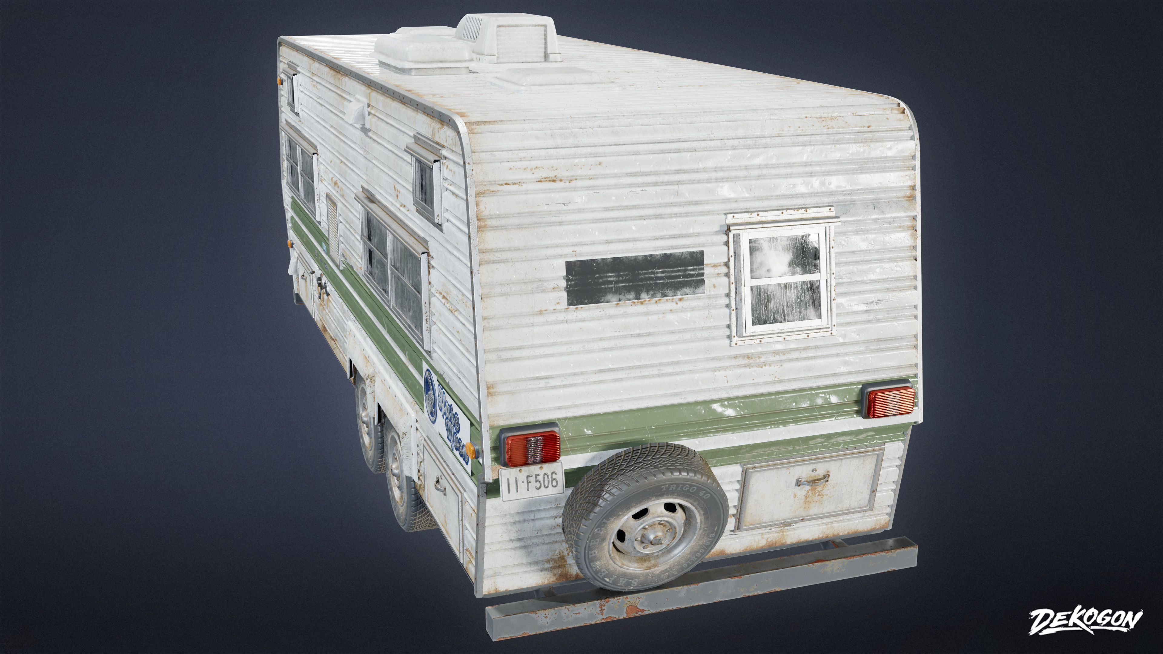 VEHICLES - RV Camper 01 - LOW POLY Low-poly 3D model_5