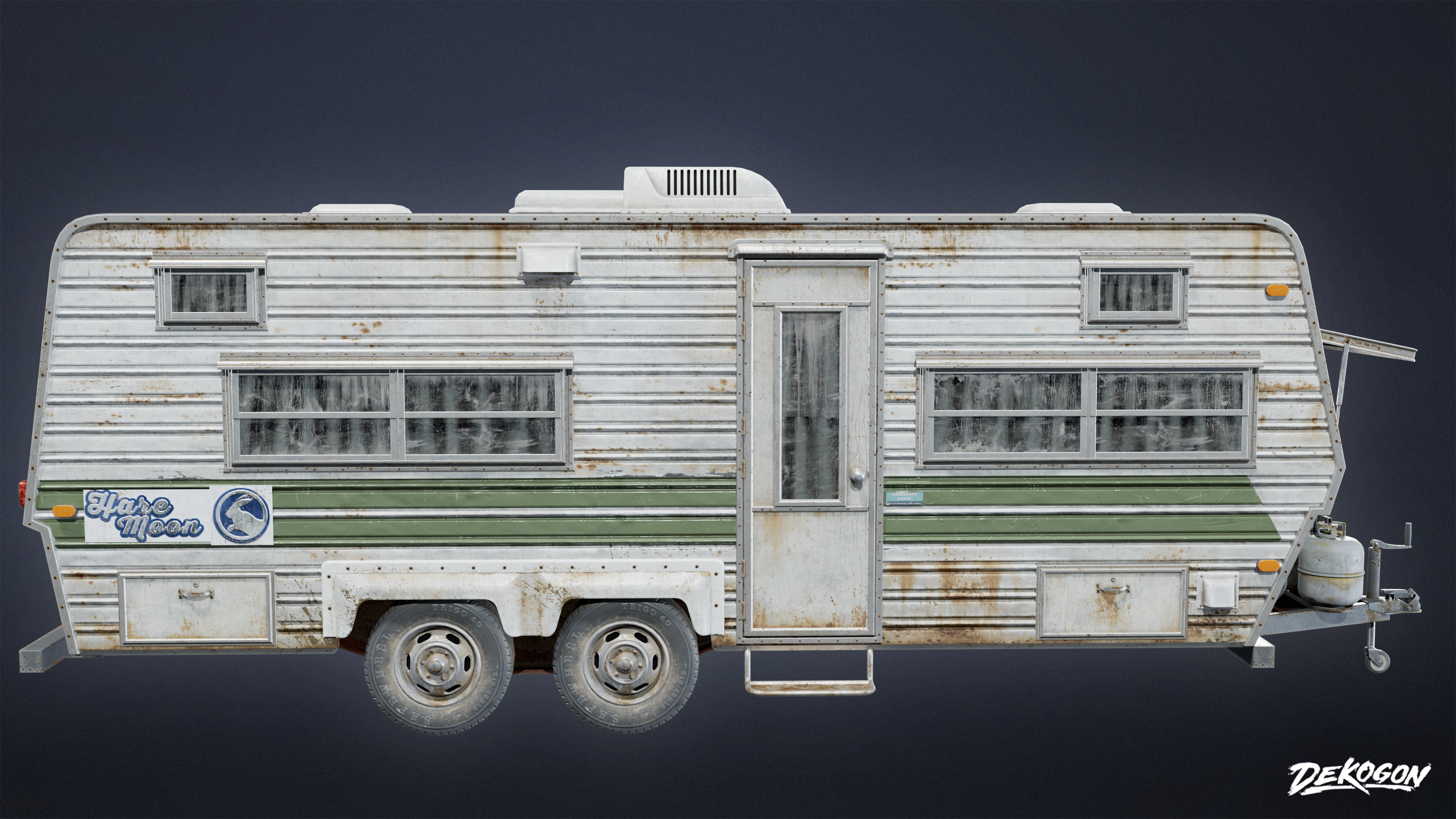 VEHICLES - RV Camper 01 - LOW POLY Low-poly 3D model_2