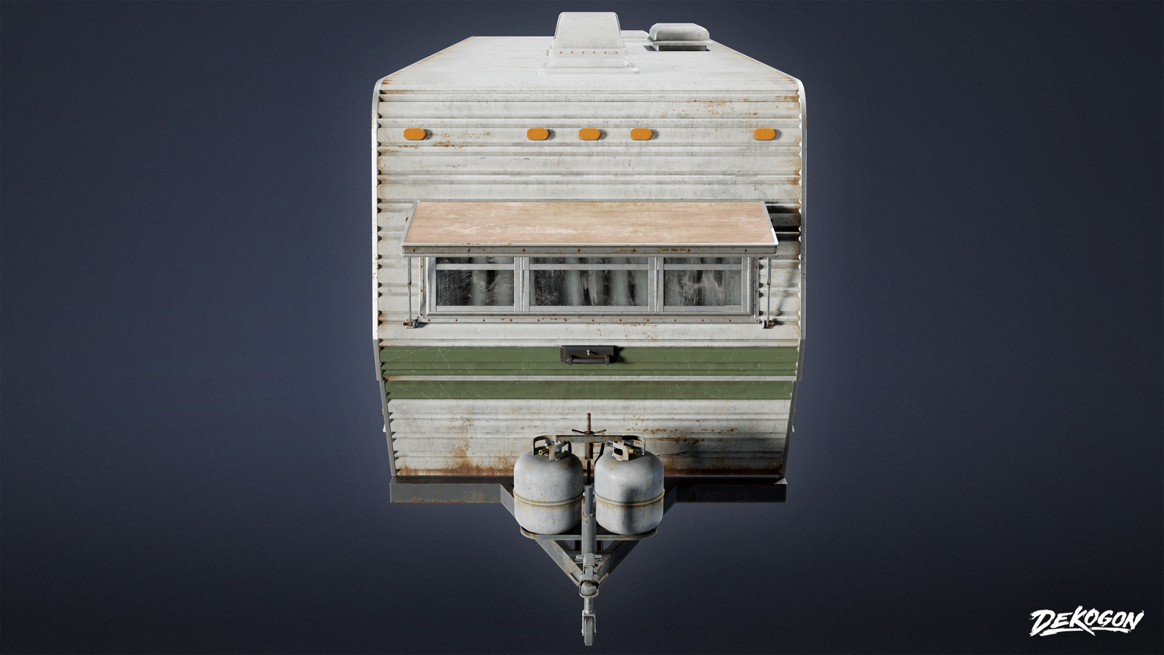 VEHICLES - RV Camper 01 - LOW POLY Low-poly 3D model_4