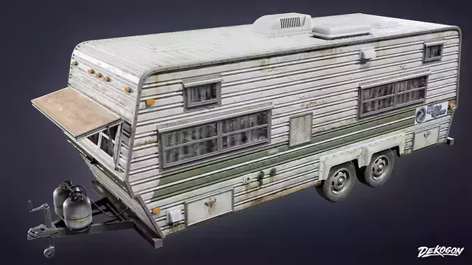 VEHICLES - RV Camper 01 - LOW POLY Low-poly 3D model
