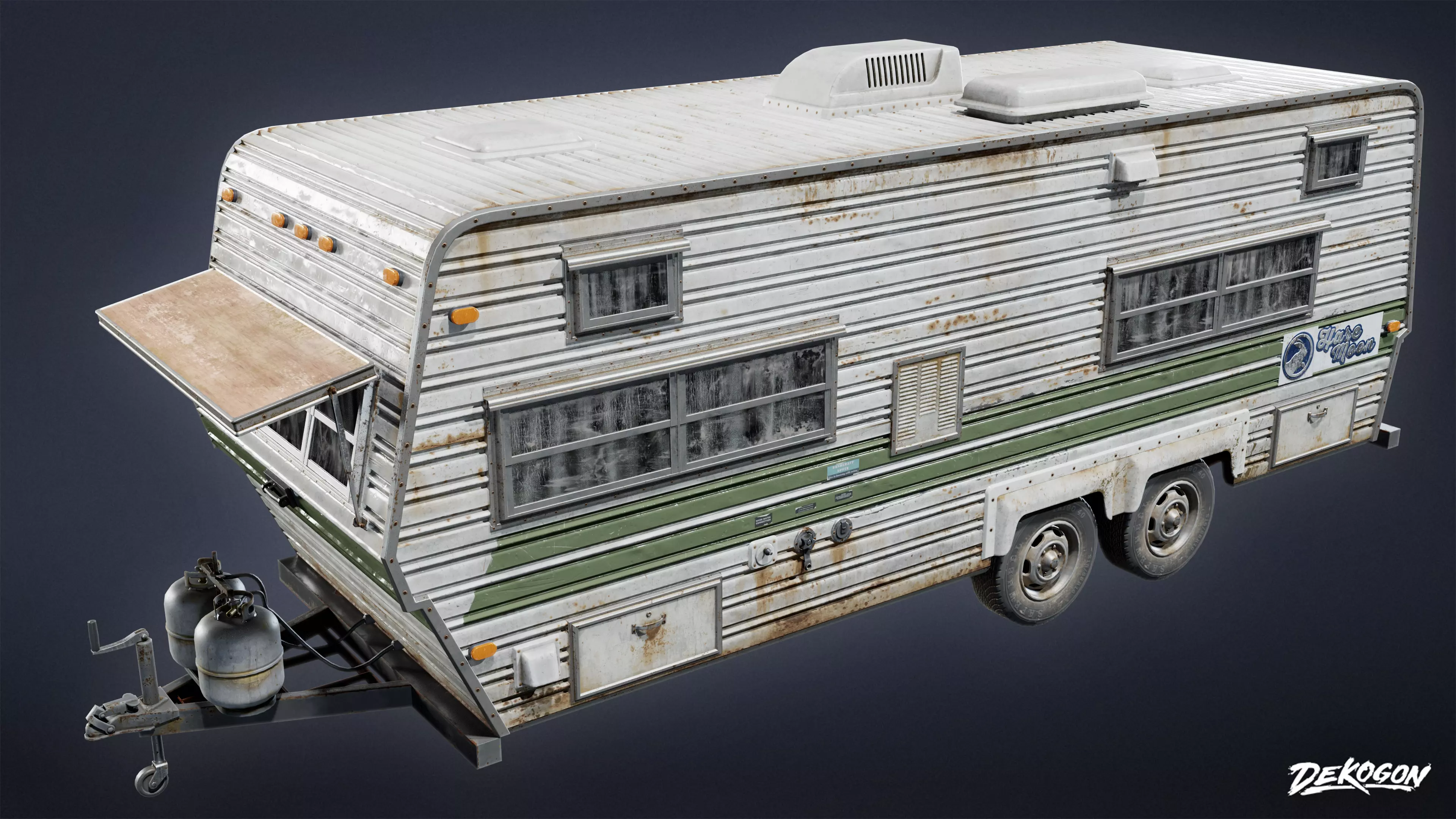 VEHICLES - RV Camper 01 - LOW POLY Low-poly 3D model_0