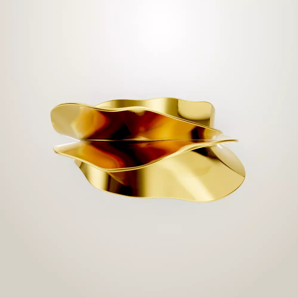 Celin swirl bracelet bangle 3D print model_4