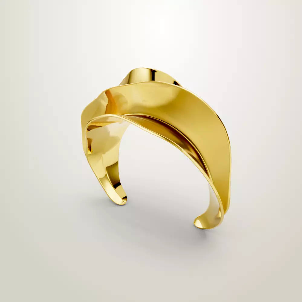 Celin swirl bracelet bangle 3D print model_0