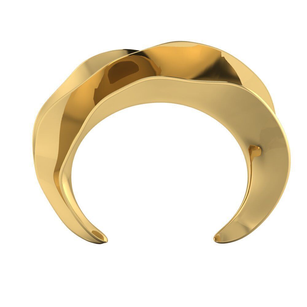 Celin swirl bracelet bangle 3D print model_12