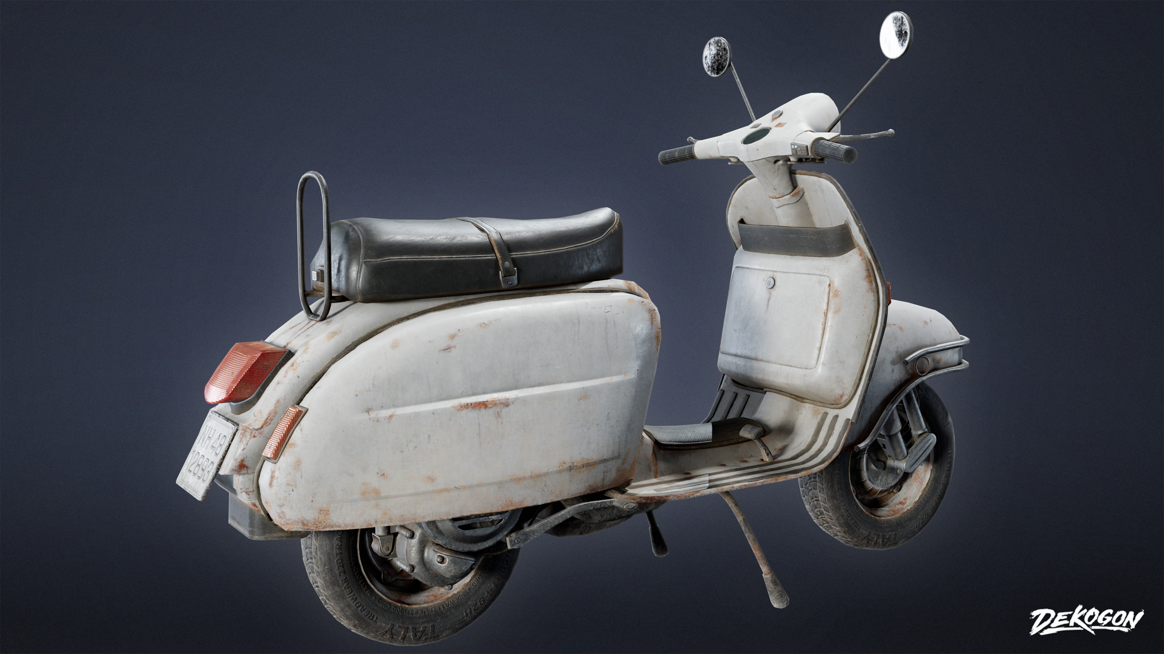 VEHICLES - Scooter 01 - LOW POLY Low-poly 3D model_5