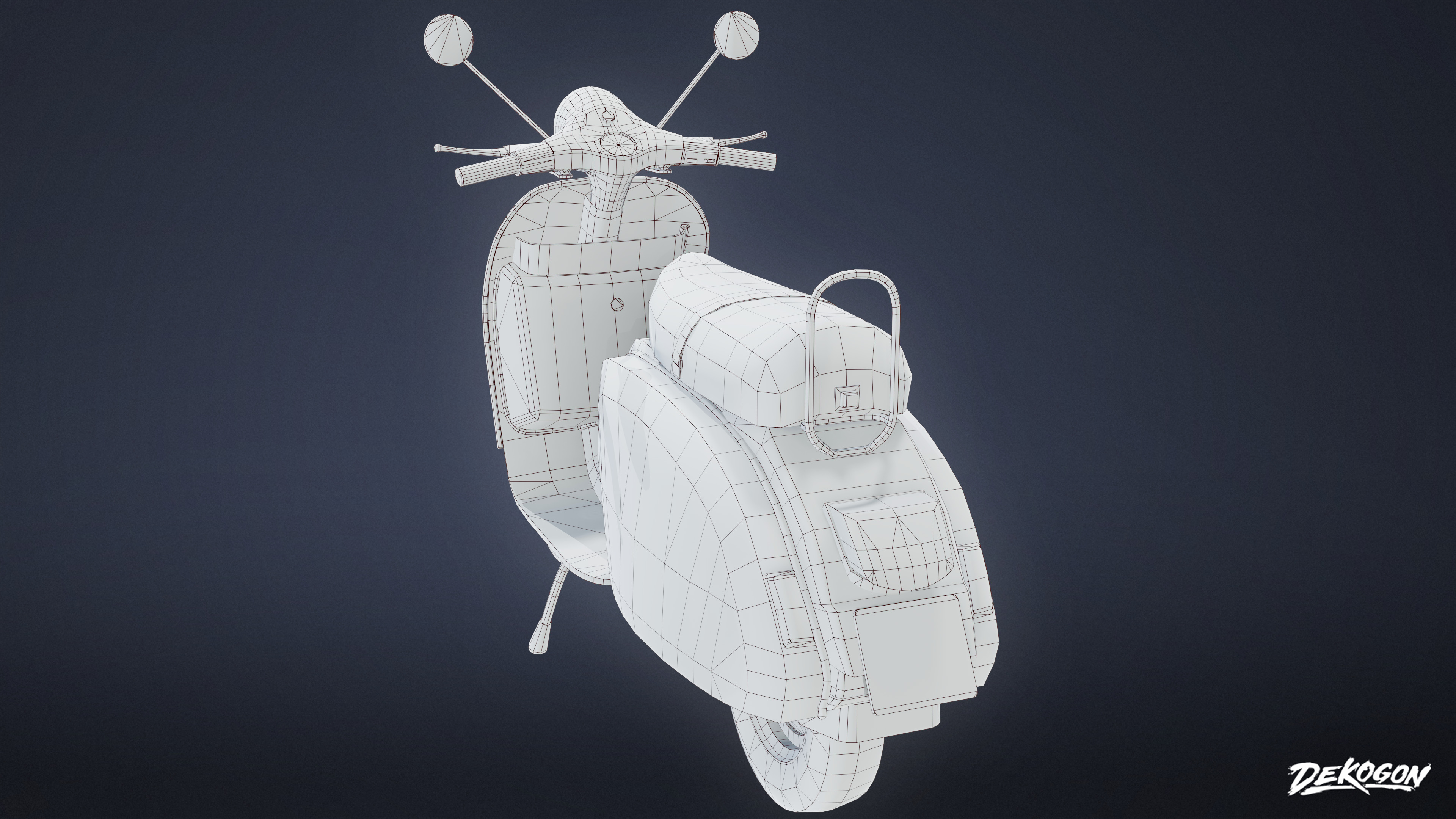 VEHICLES - Scooter 01 - LOW POLY Low-poly 3D model_9