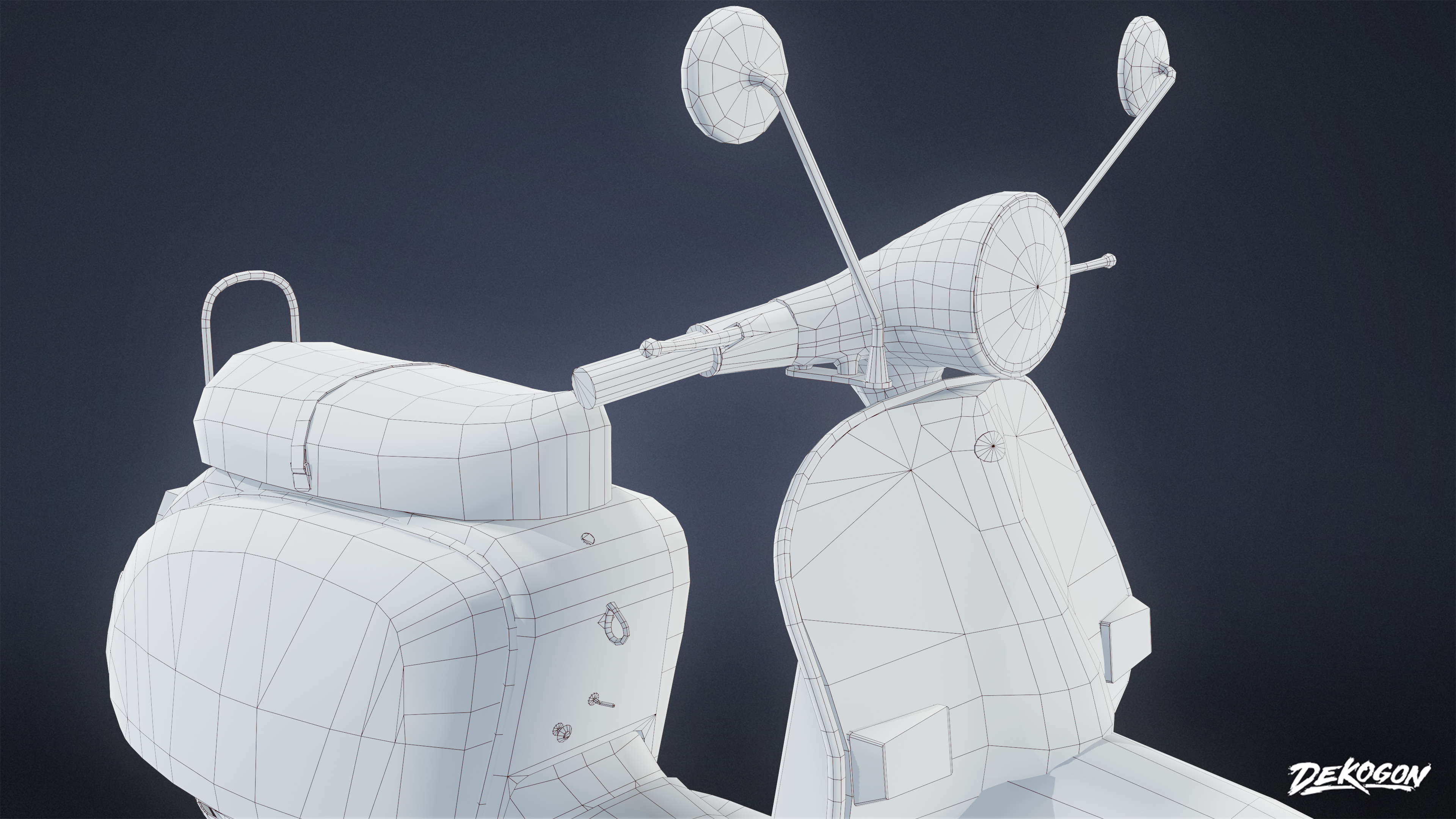 VEHICLES - Scooter 01 - LOW POLY Low-poly 3D model_7