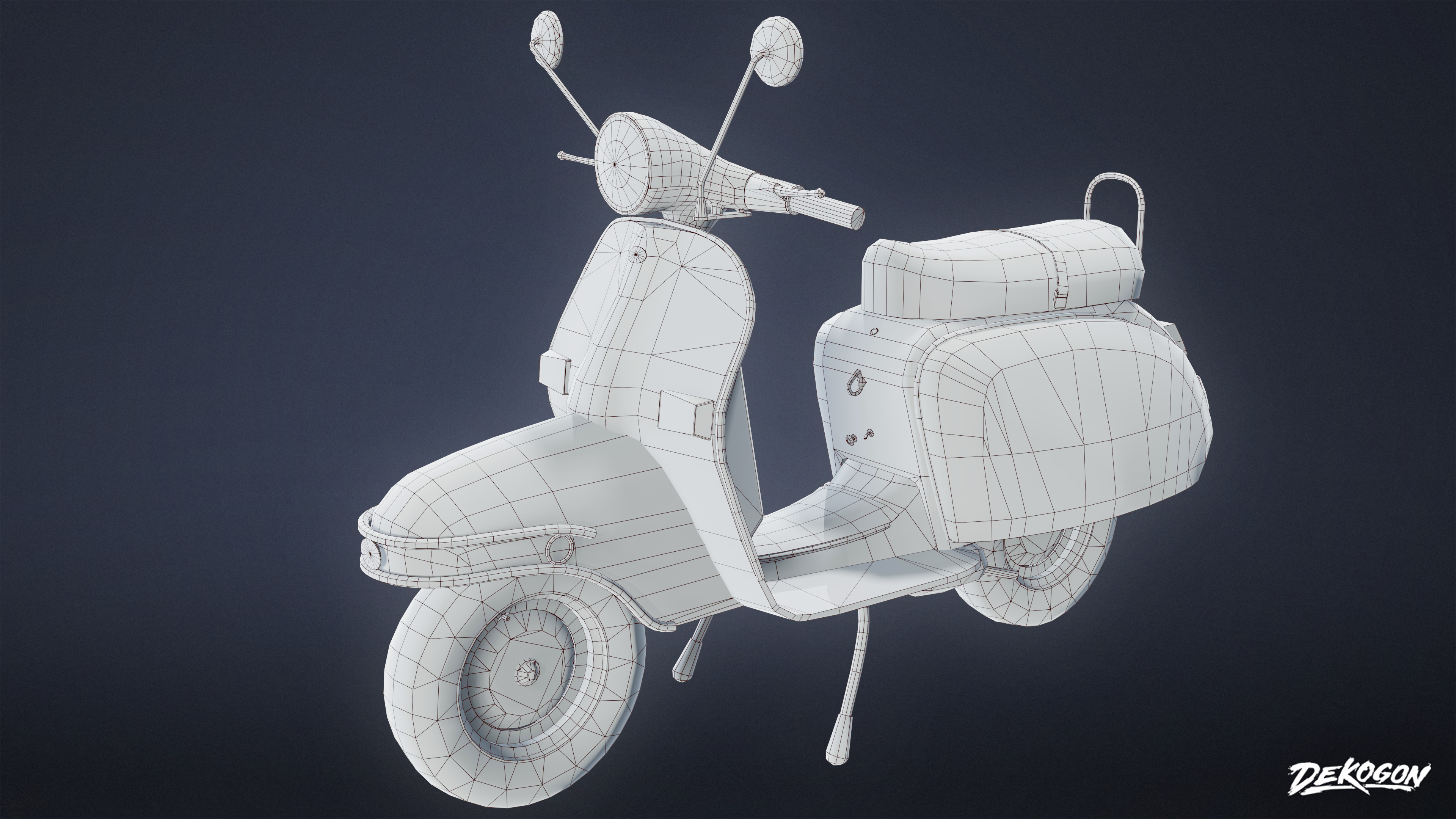 VEHICLES - Scooter 01 - LOW POLY Low-poly 3D model_8