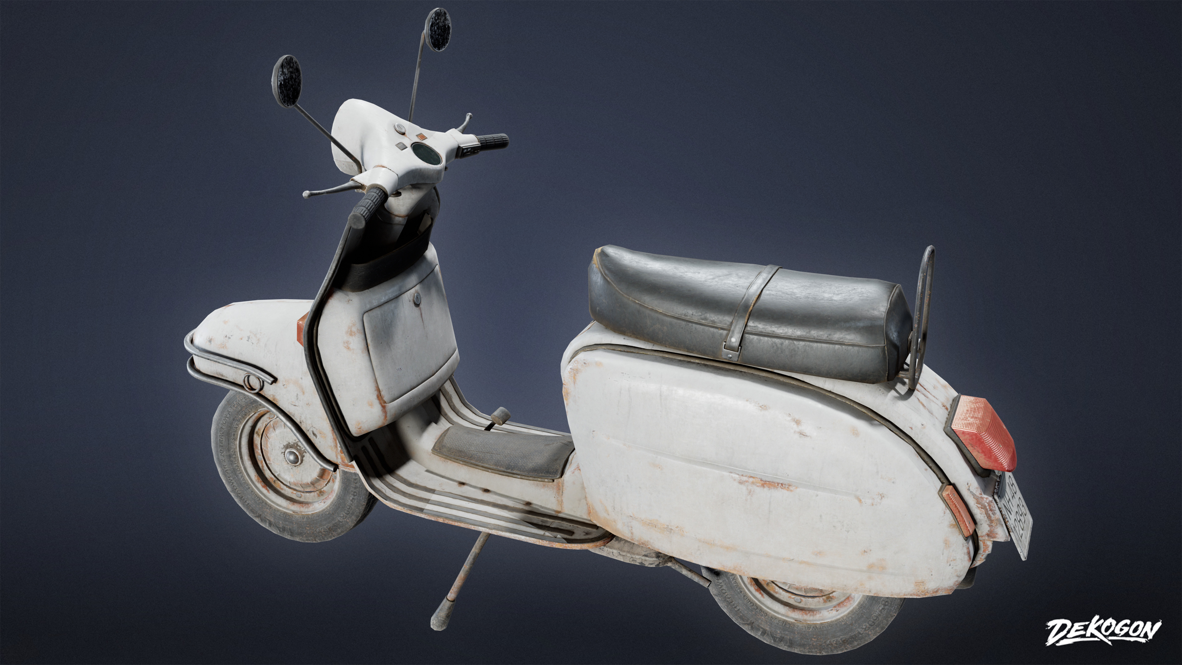VEHICLES - Scooter 01 - LOW POLY Low-poly 3D model_3