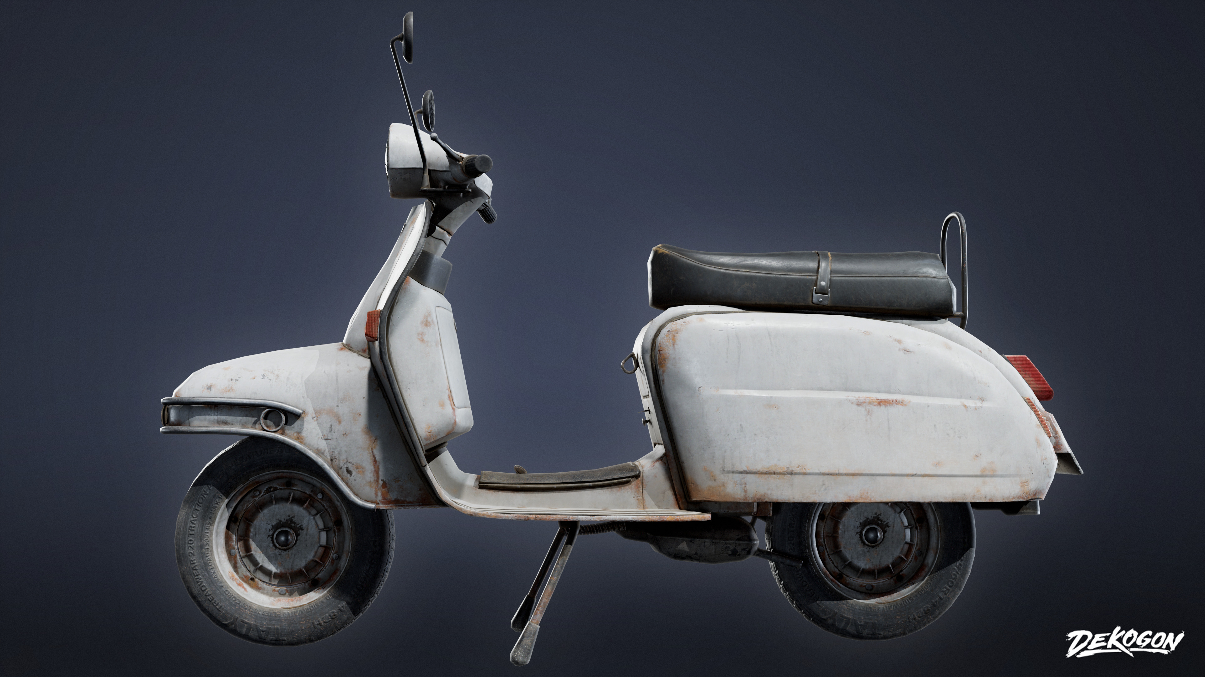 VEHICLES - Scooter 01 - LOW POLY Low-poly 3D model_2