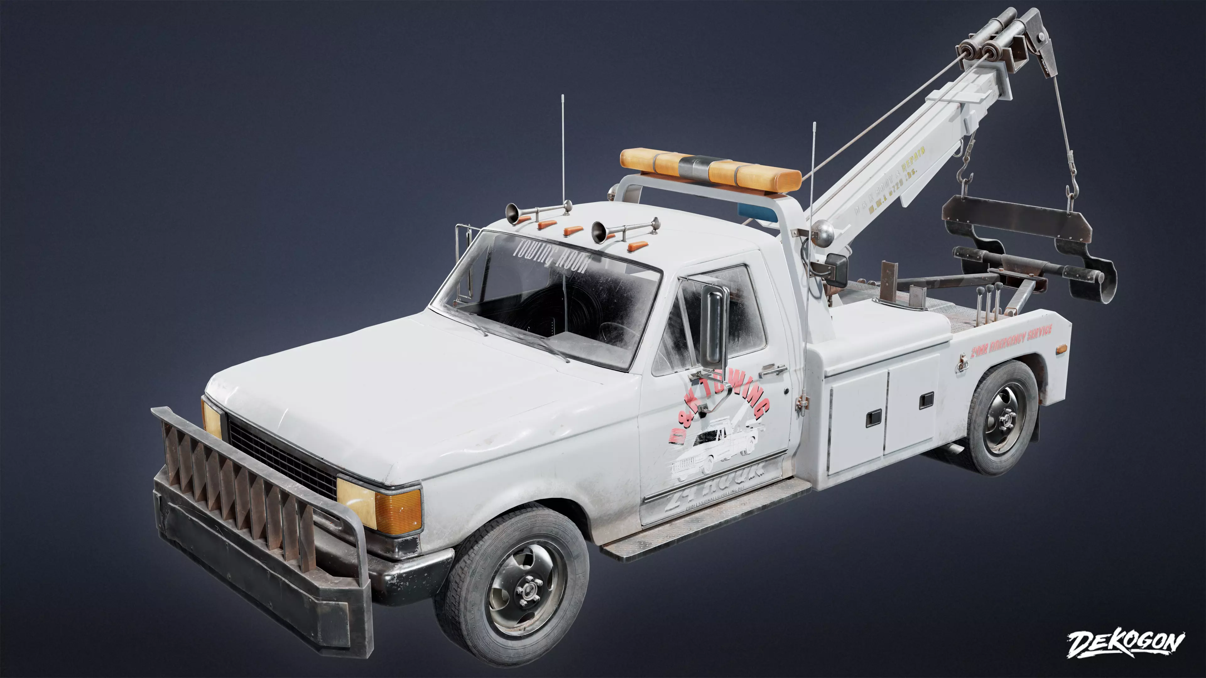 VEHICLES - Tow Truck 01 - LOW POLY Low-poly 3D model_0