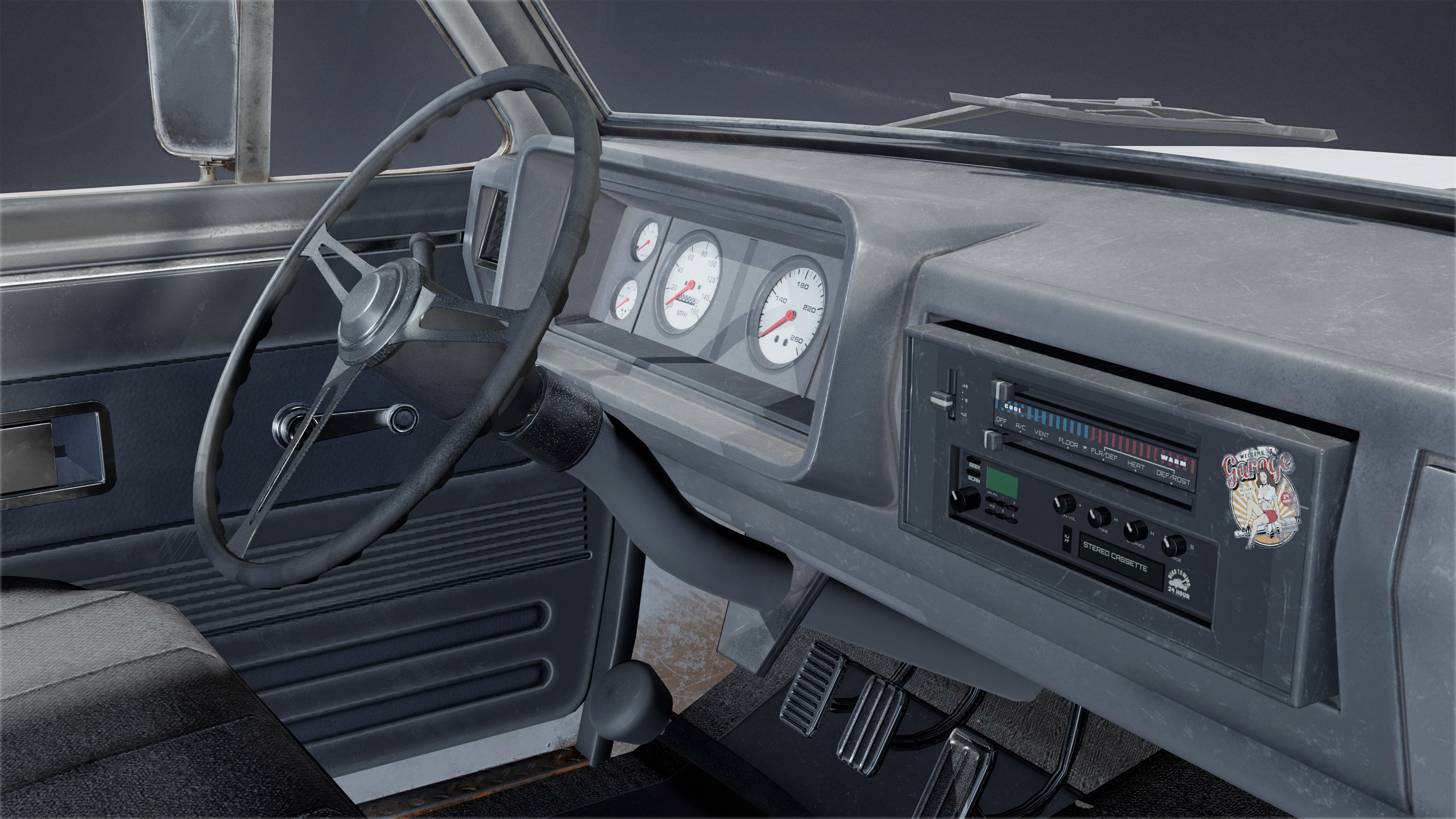 VEHICLES - Tow Truck 01 - LOW POLY Low-poly 3D model_6