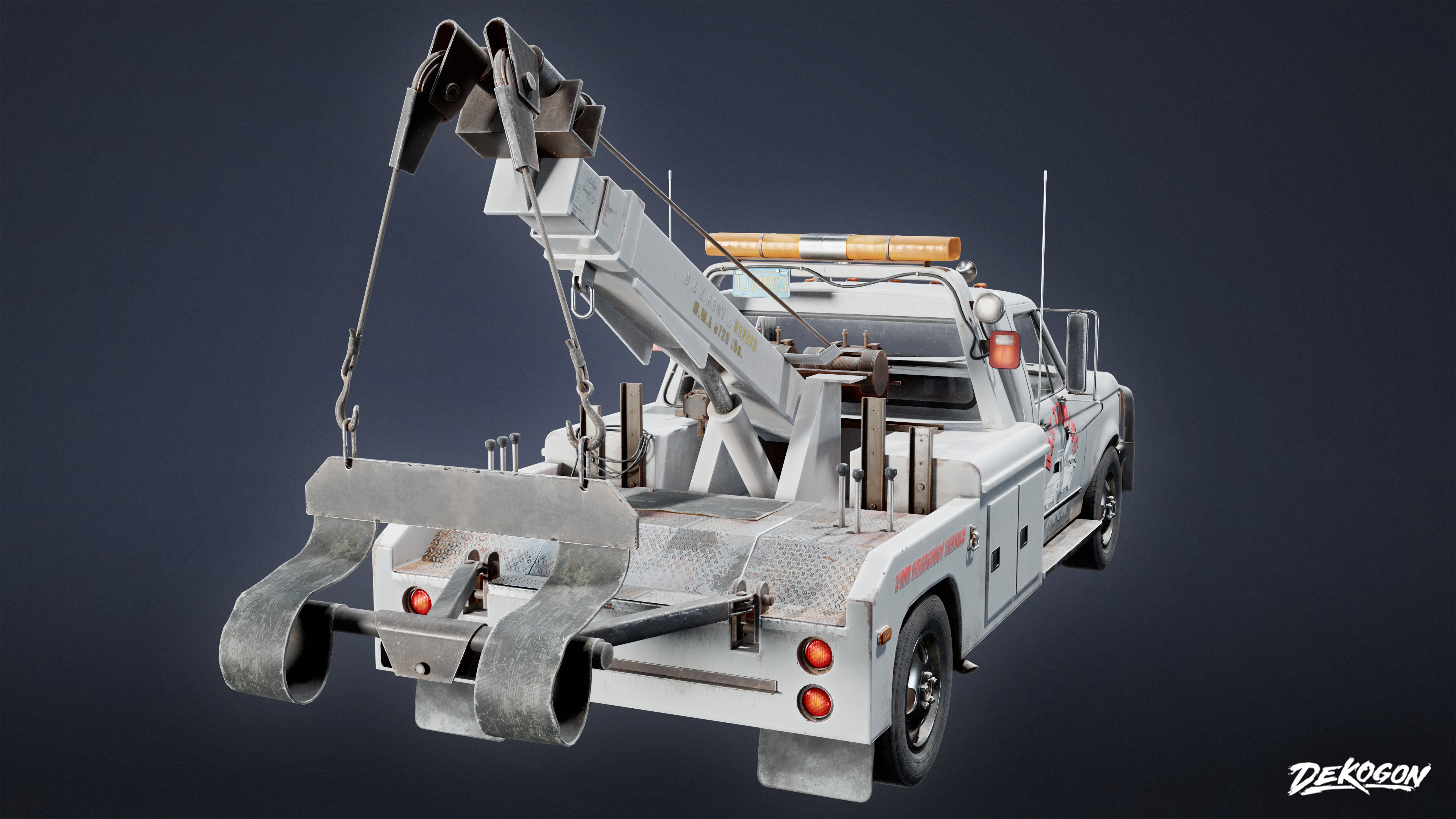 VEHICLES - Tow Truck 01 - LOW POLY Low-poly 3D model_4
