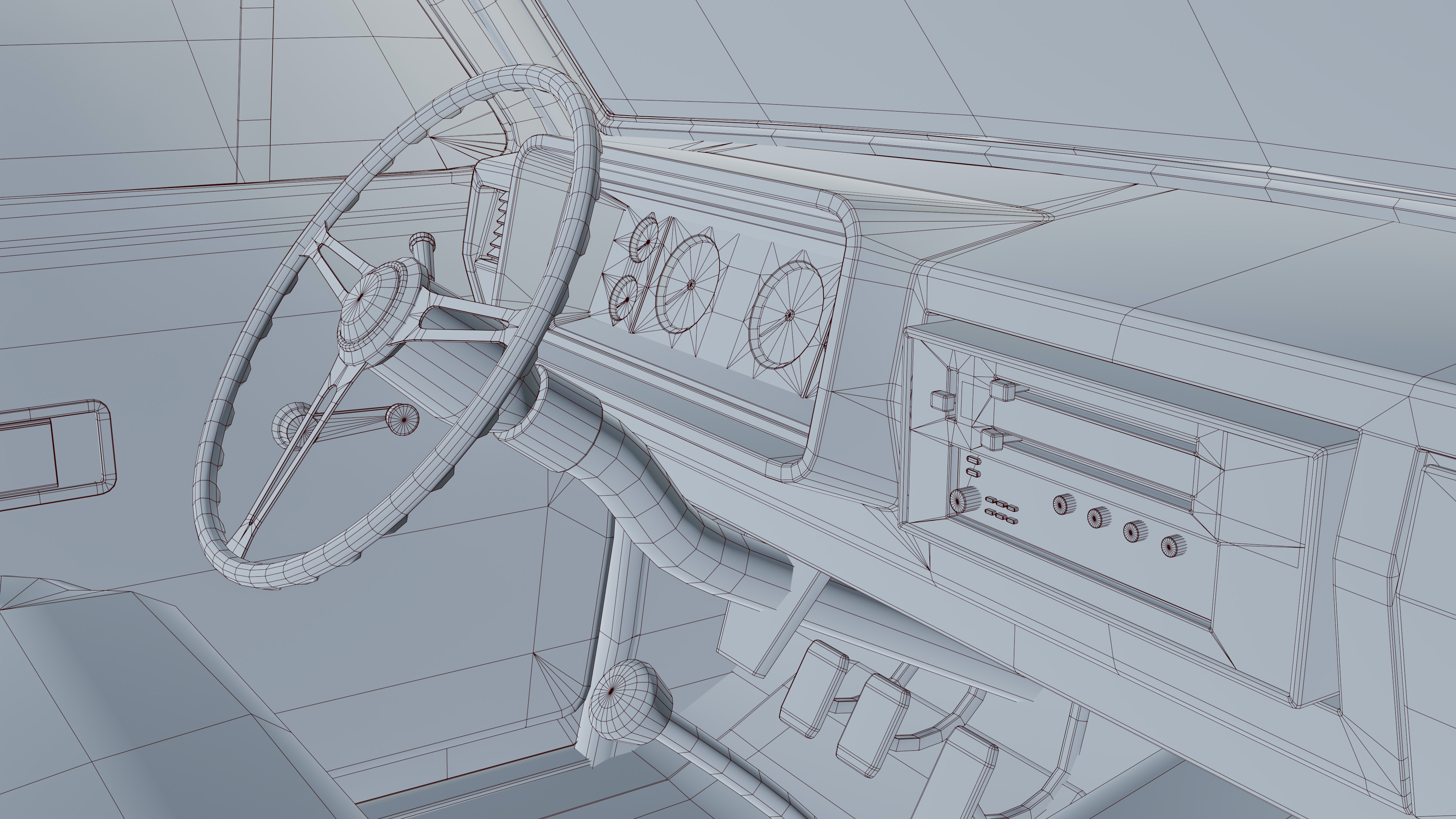 VEHICLES - Tow Truck 01 - LOW POLY Low-poly 3D model_7