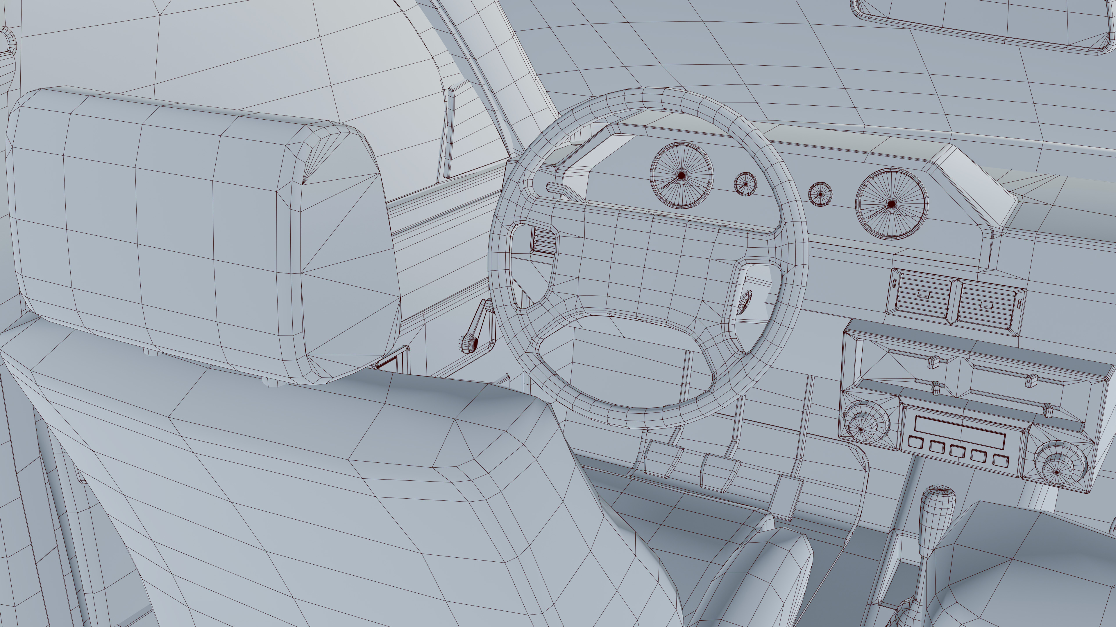 VEHICLES - Wagon 01 - LOW POLY Low-poly 3D model_7