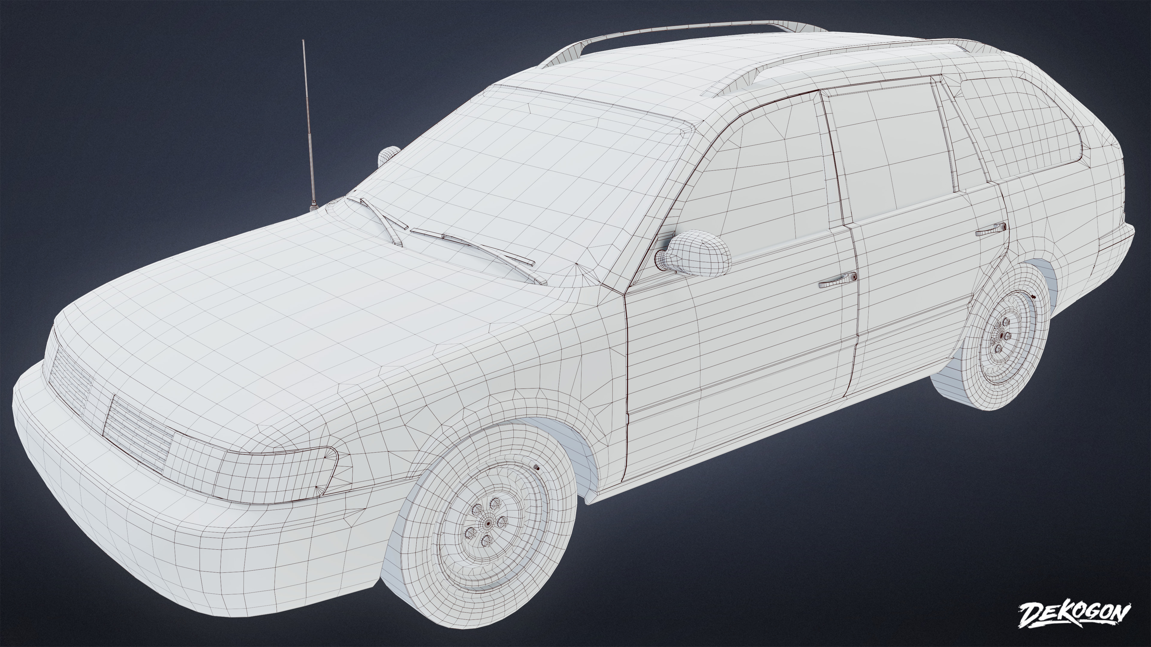 VEHICLES - Wagon 01 - LOW POLY Low-poly 3D model_9