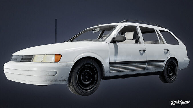 VEHICLES - Wagon 01 - LOW POLY Low-poly 3D model 2