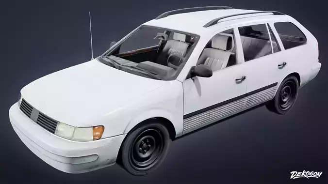 VEHICLES - Wagon 01 - LOW POLY Low-poly 3D model