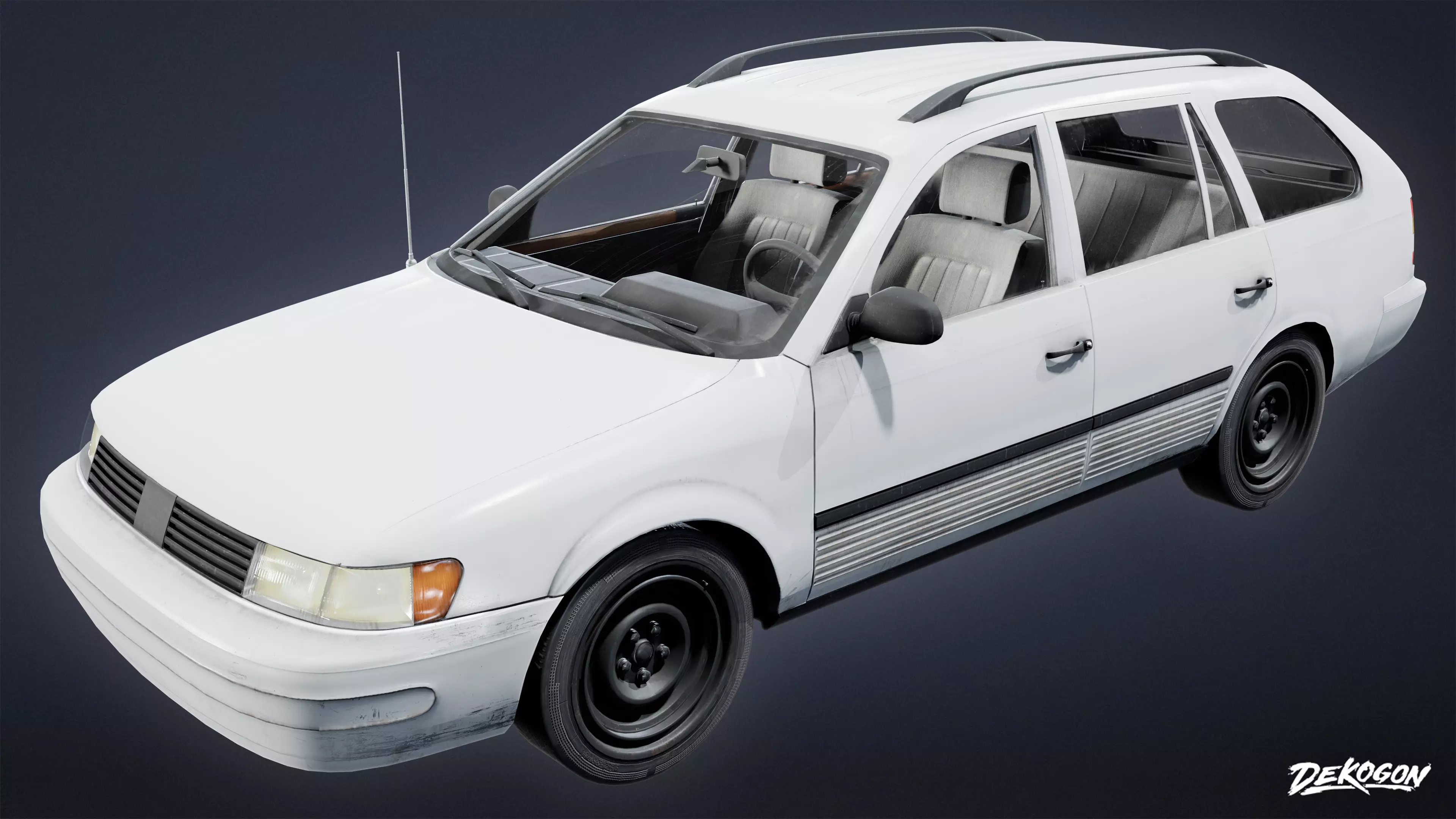 VEHICLES - Wagon 01 - LOW POLY Low-poly 3D model_0