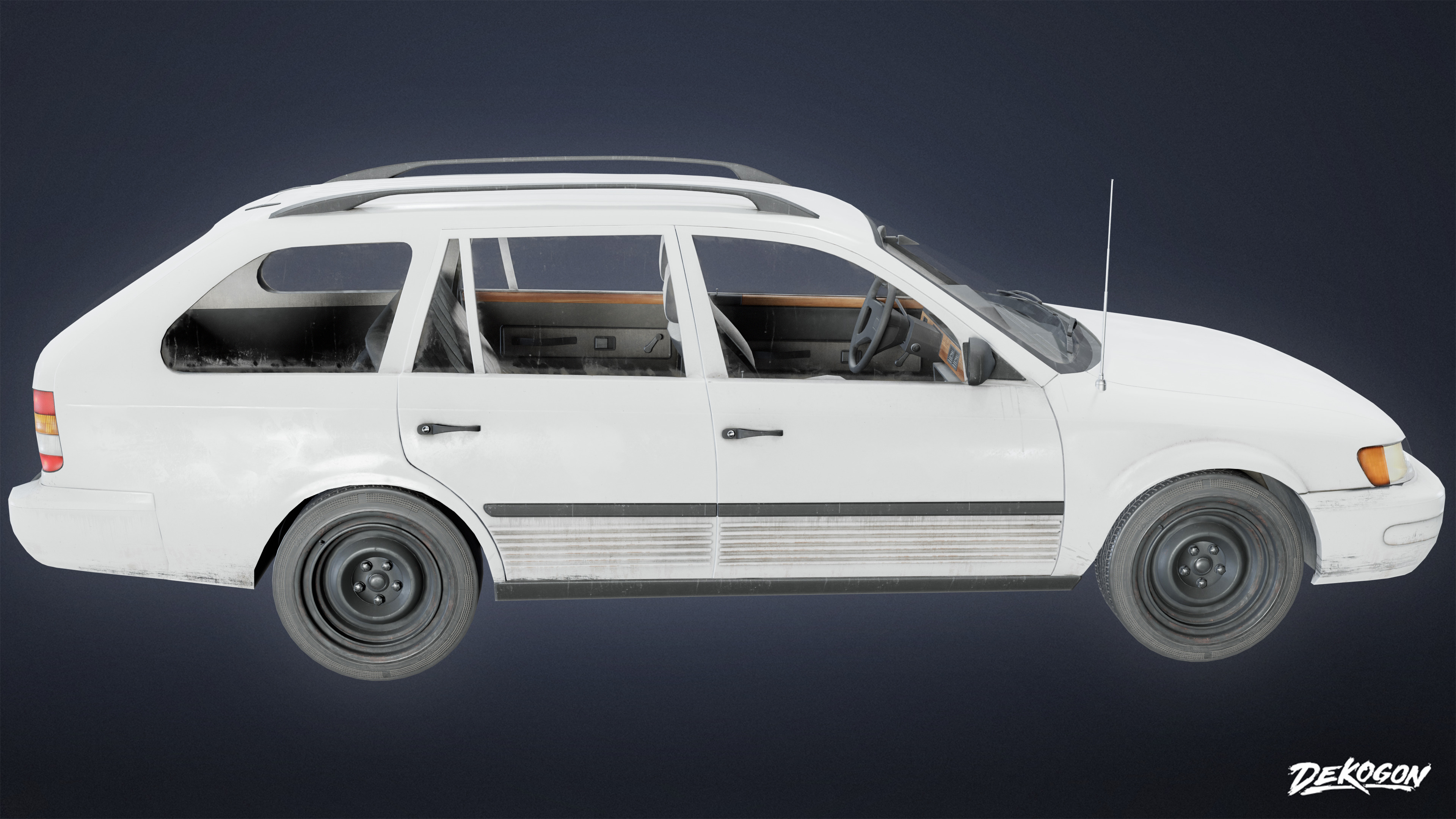 VEHICLES - Wagon 01 - LOW POLY Low-poly 3D model_3