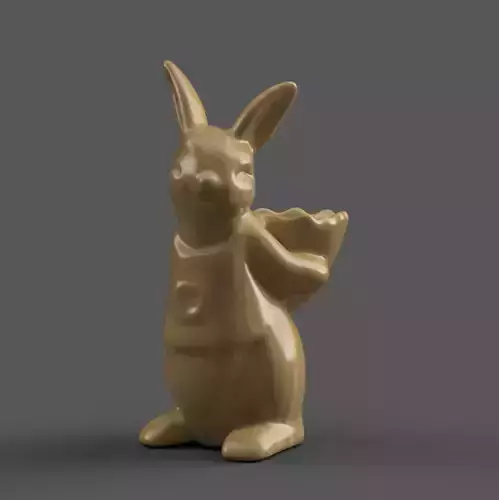 Cute Rabbit Planter  3D STL File for Candy Decor