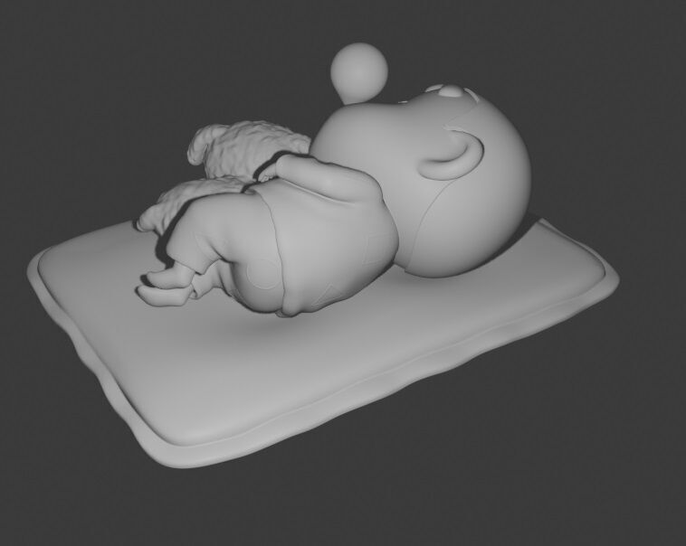 SHINCHAN AND SHIRO SLEEPING - CRAYON SHIN-CHAN 3D print model_13